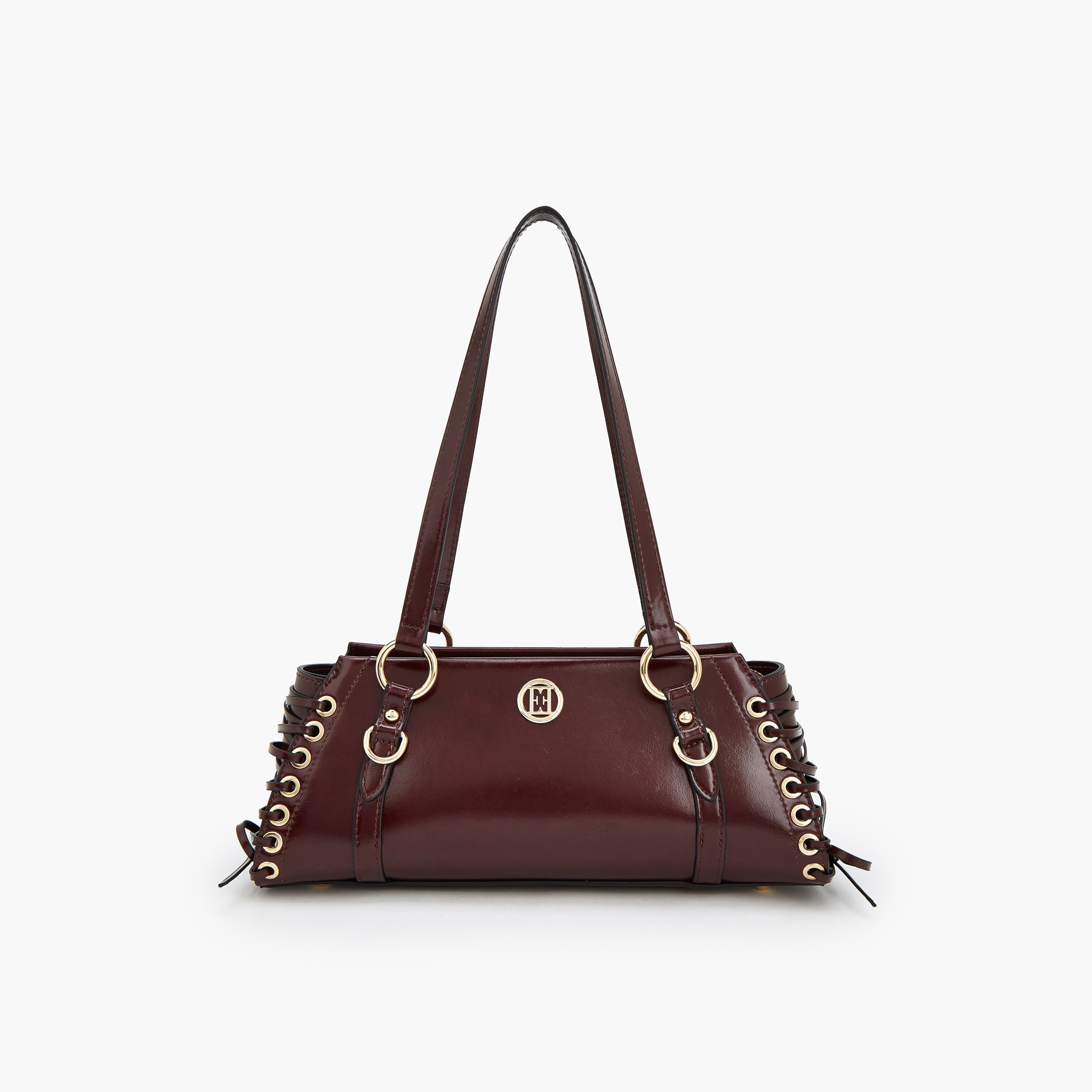 شنطة كتف بمقابض مزدوجة وتفاصيل دانتيل من إيل-women-bagsandwallets-handbags-image-1