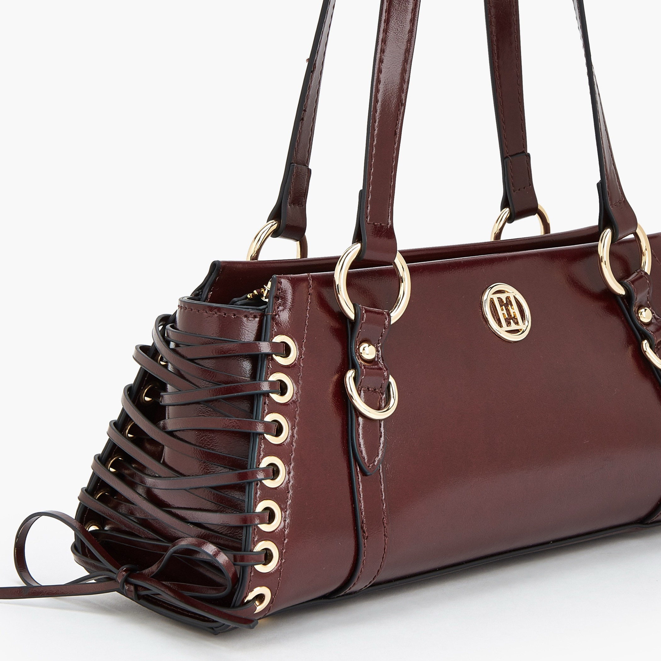 شنطة كتف بمقابض مزدوجة وتفاصيل دانتيل من إيل-women-bagsandwallets-handbags-image-2