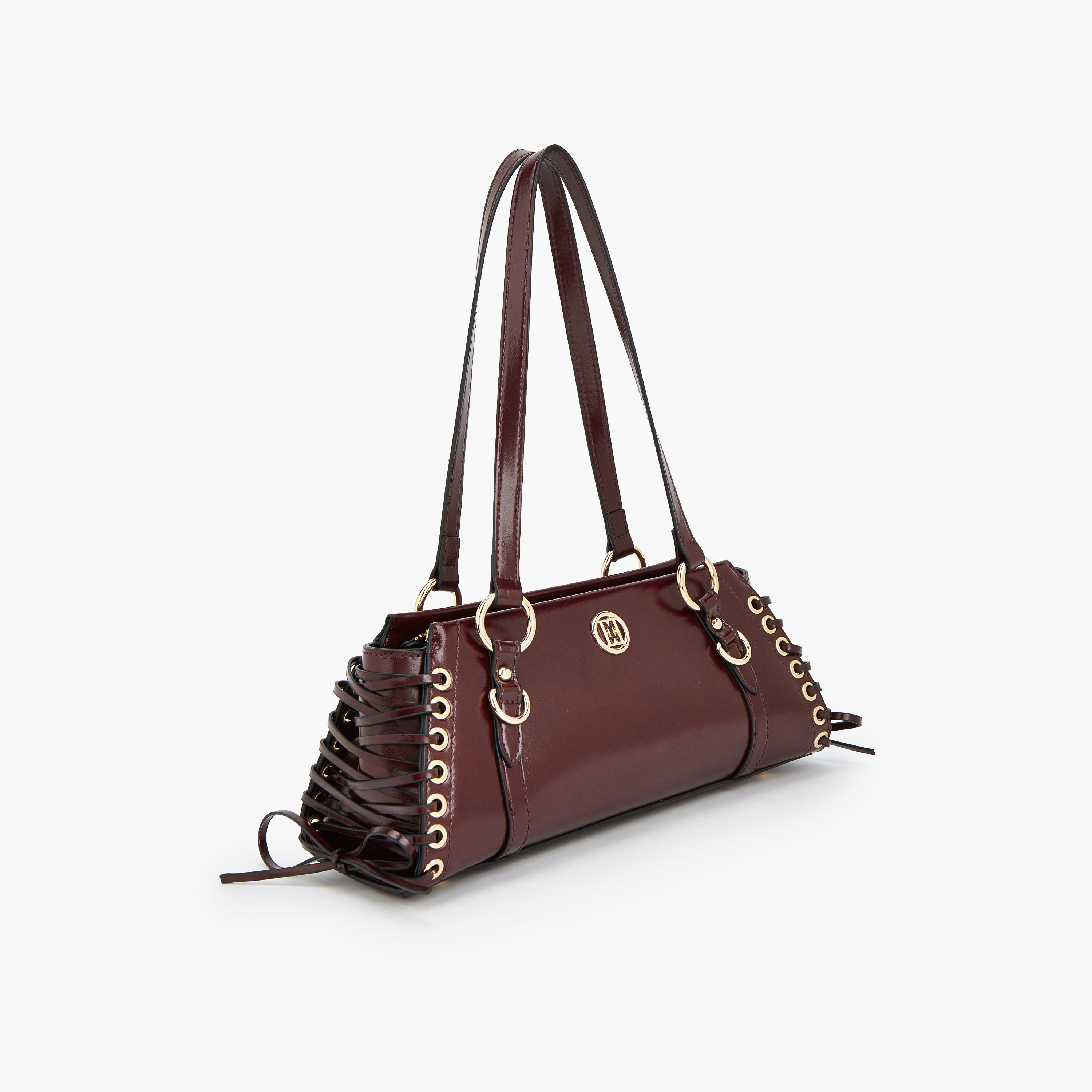 شنطة كتف بمقابض مزدوجة وتفاصيل دانتيل من إيل-women-bagsandwallets-handbags-image-3