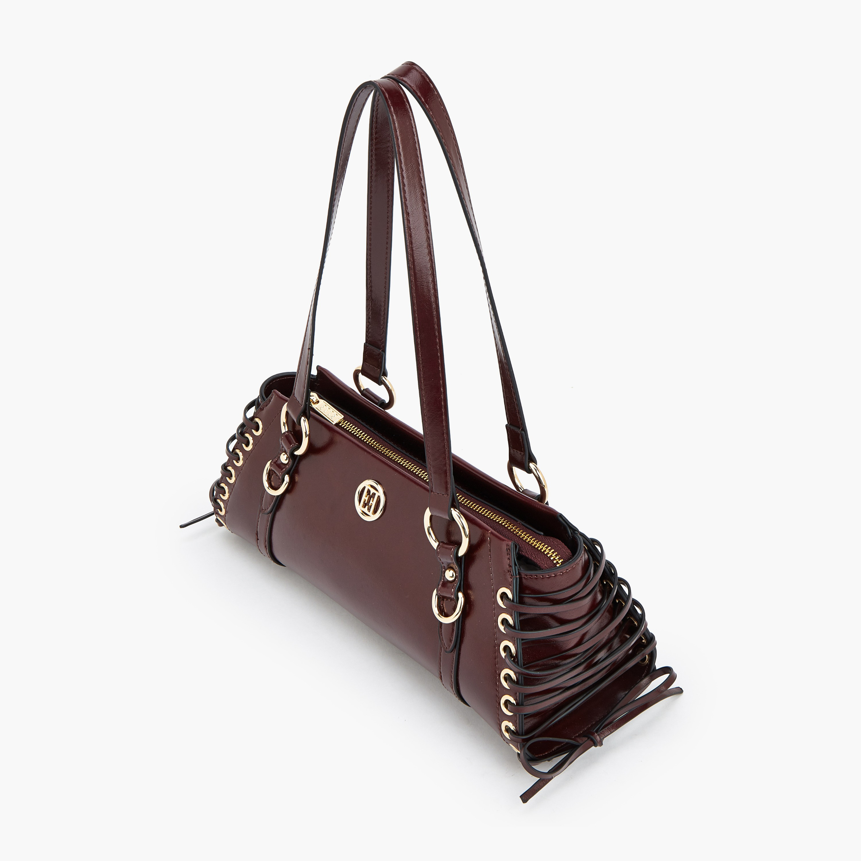 شنطة كتف بمقابض مزدوجة وتفاصيل دانتيل من إيل-women-bagsandwallets-handbags-image-5