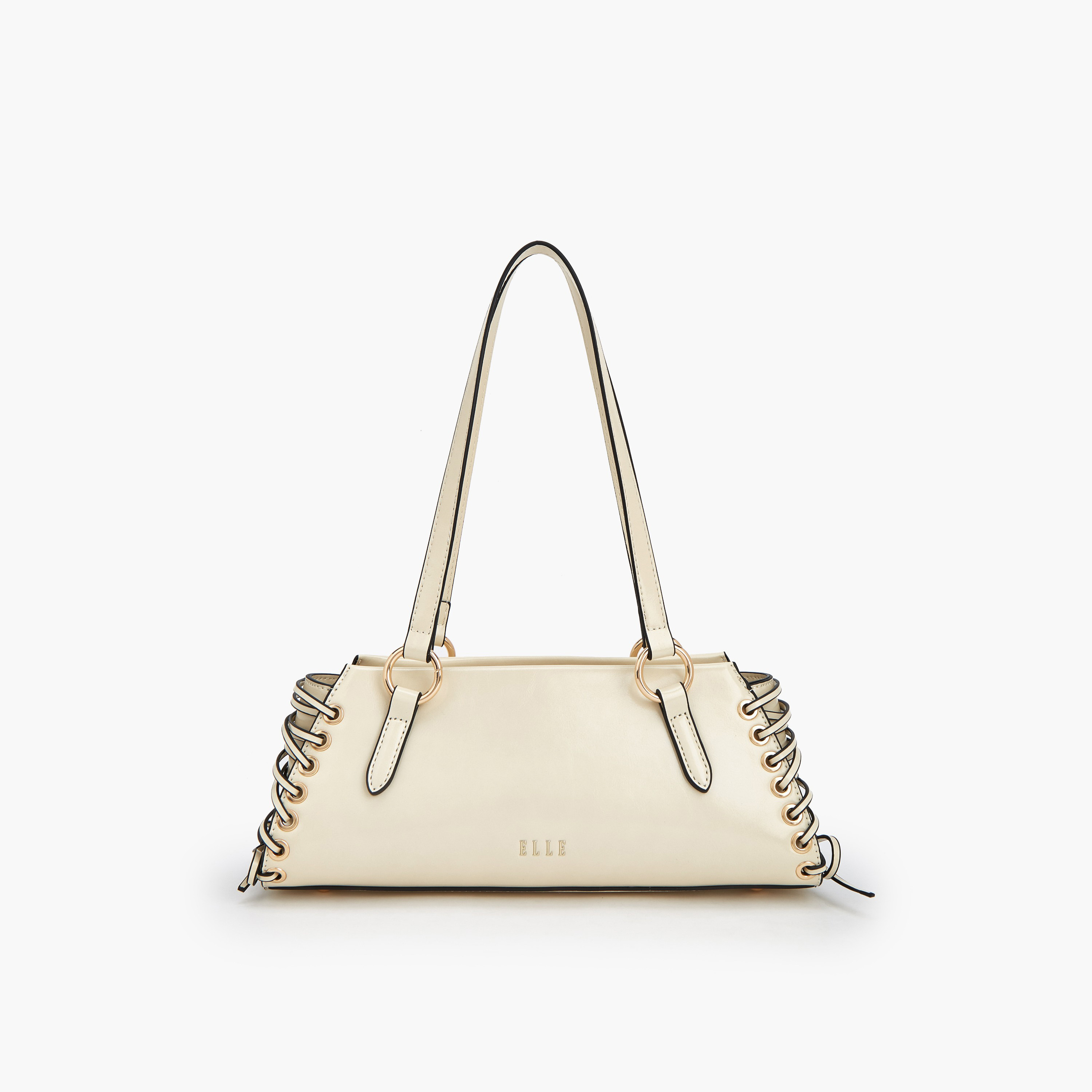 Elle Lace Detail Shoulder Bag with Double Handle-women-bagsandwallets-handbags-image-4