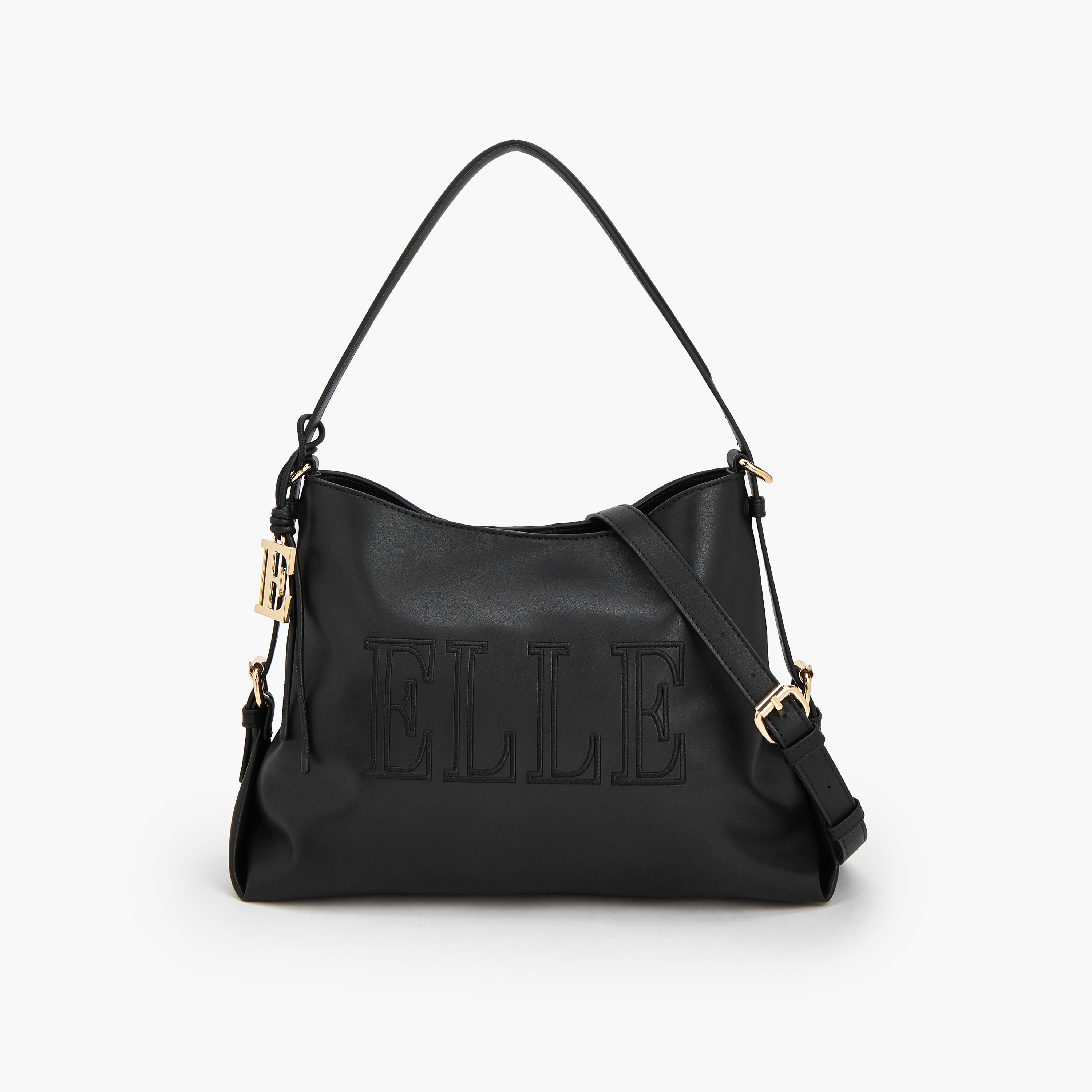 Elle Solid Shoulder Bag with Detachable Strap-women-bagsandwallets-handbags-image-1