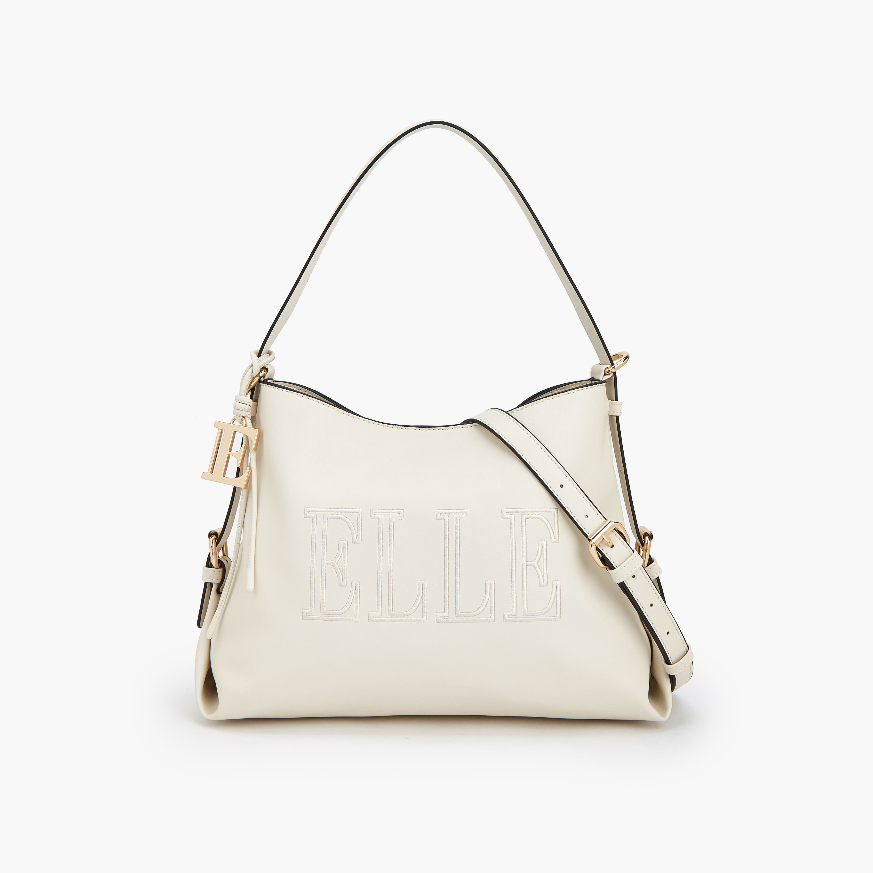 Elle Solid Shoulder Bag with Detachable Strap-women-bagsandwallets-handbags-image-1