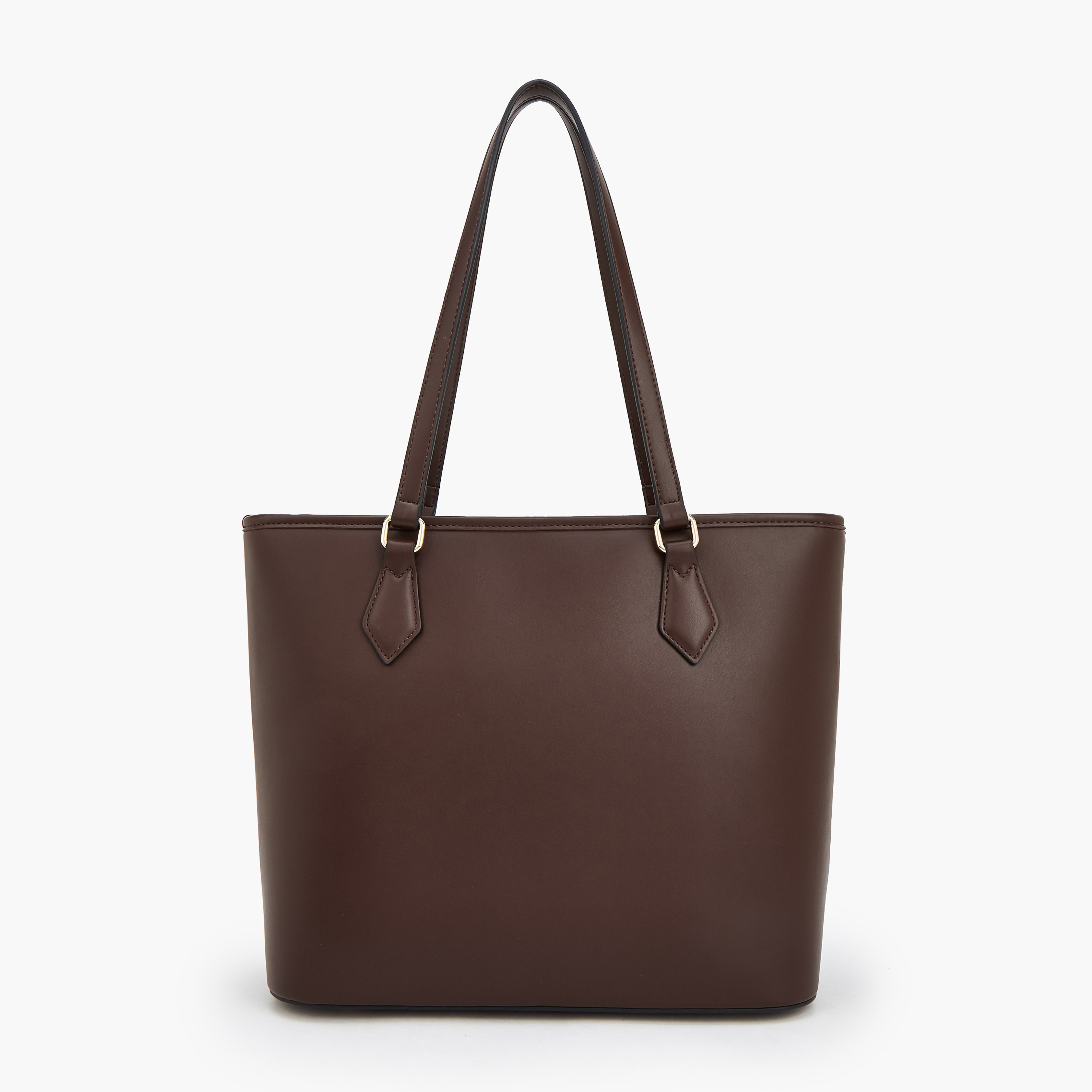 Elle Suede Textured Tote Bag with Dual Handle-women-bagsandwallets-handbags-image-4