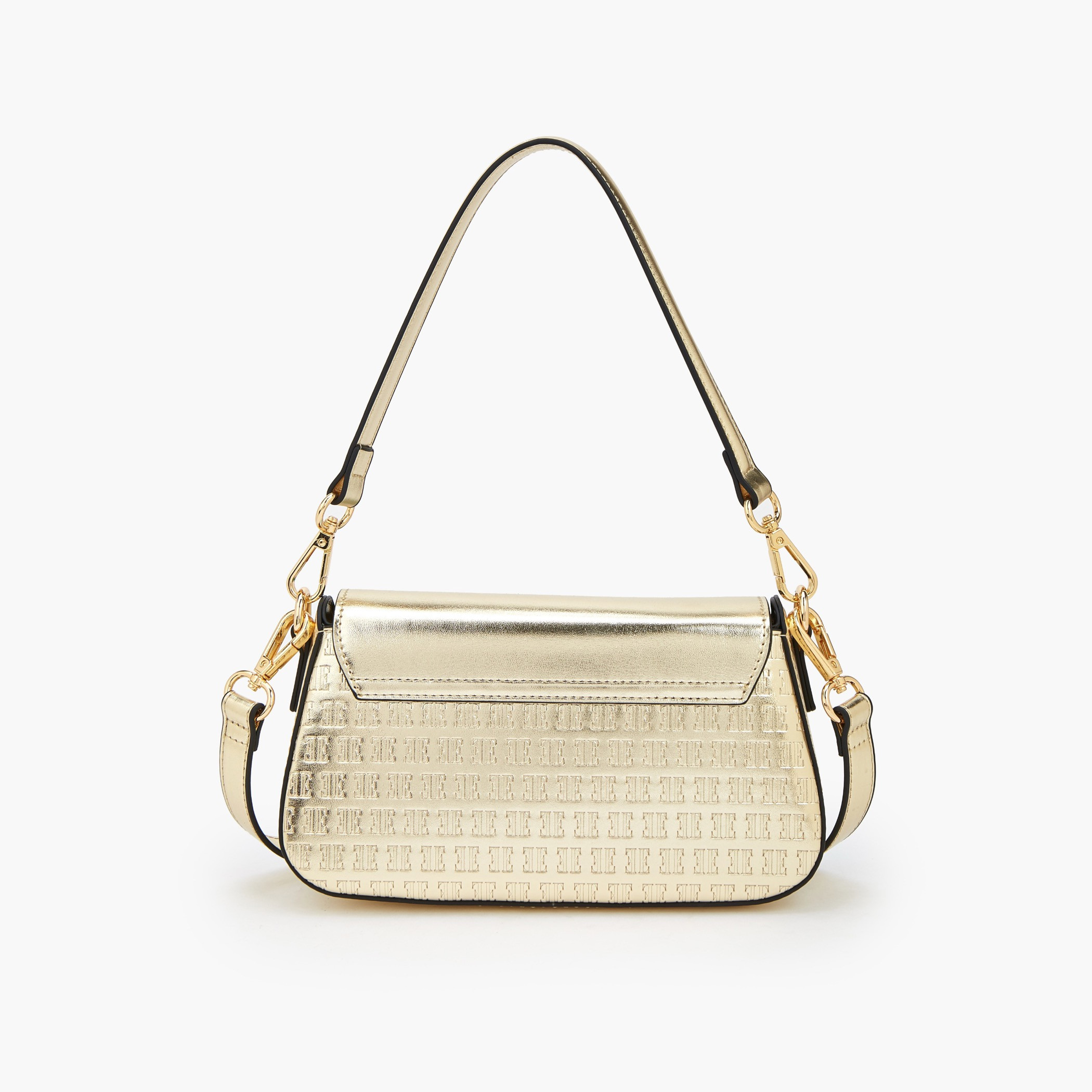 Elle Monogram Embossed Shoulder Bag with Adjustable Strap-women-bagsandwallets-handbags-image-5