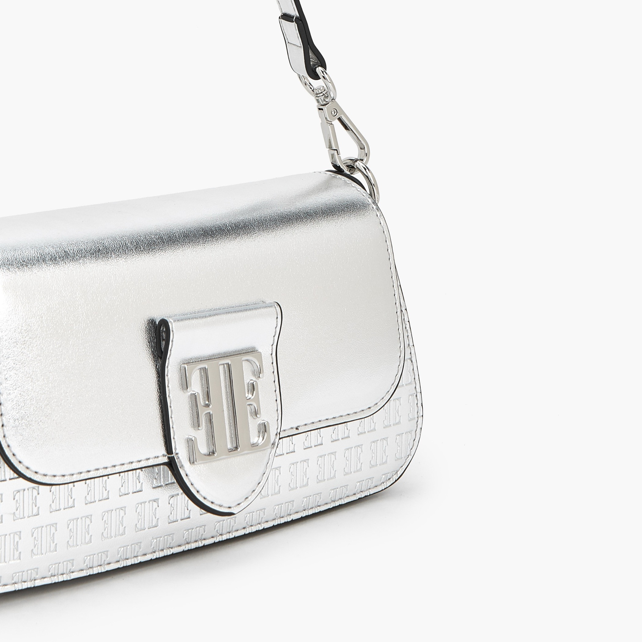 Elle Monogram Embossed Shoulder Bag with Adjustable Strap-women-bagsandwallets-handbags-image-4