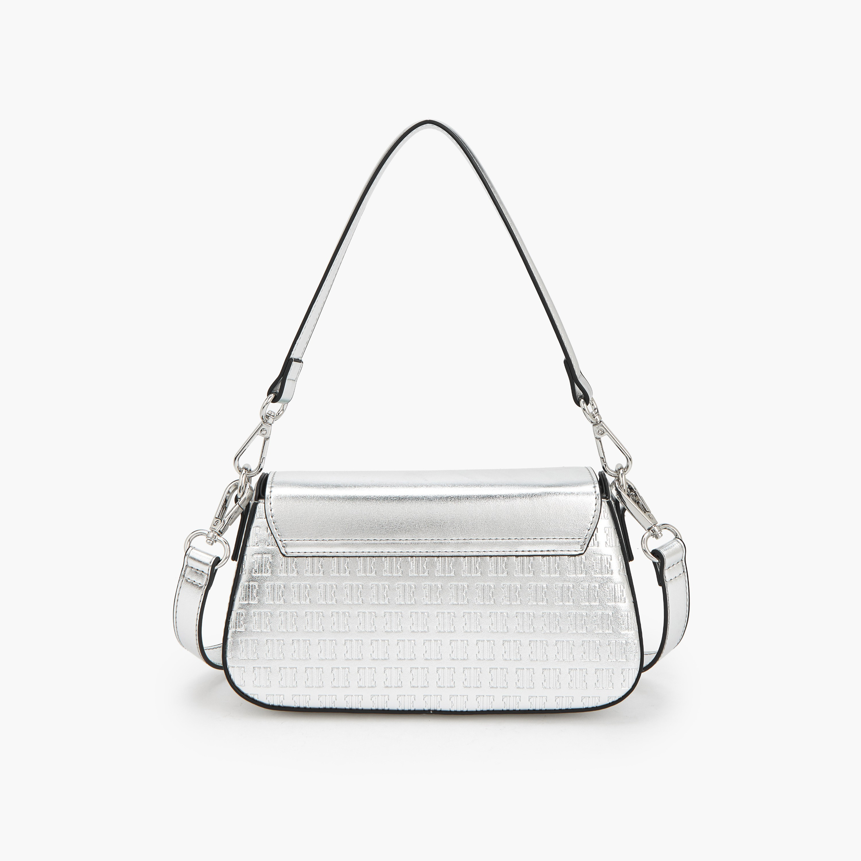 Elle Monogram Embossed Shoulder Bag with Adjustable Strap-women-bagsandwallets-handbags-image-5