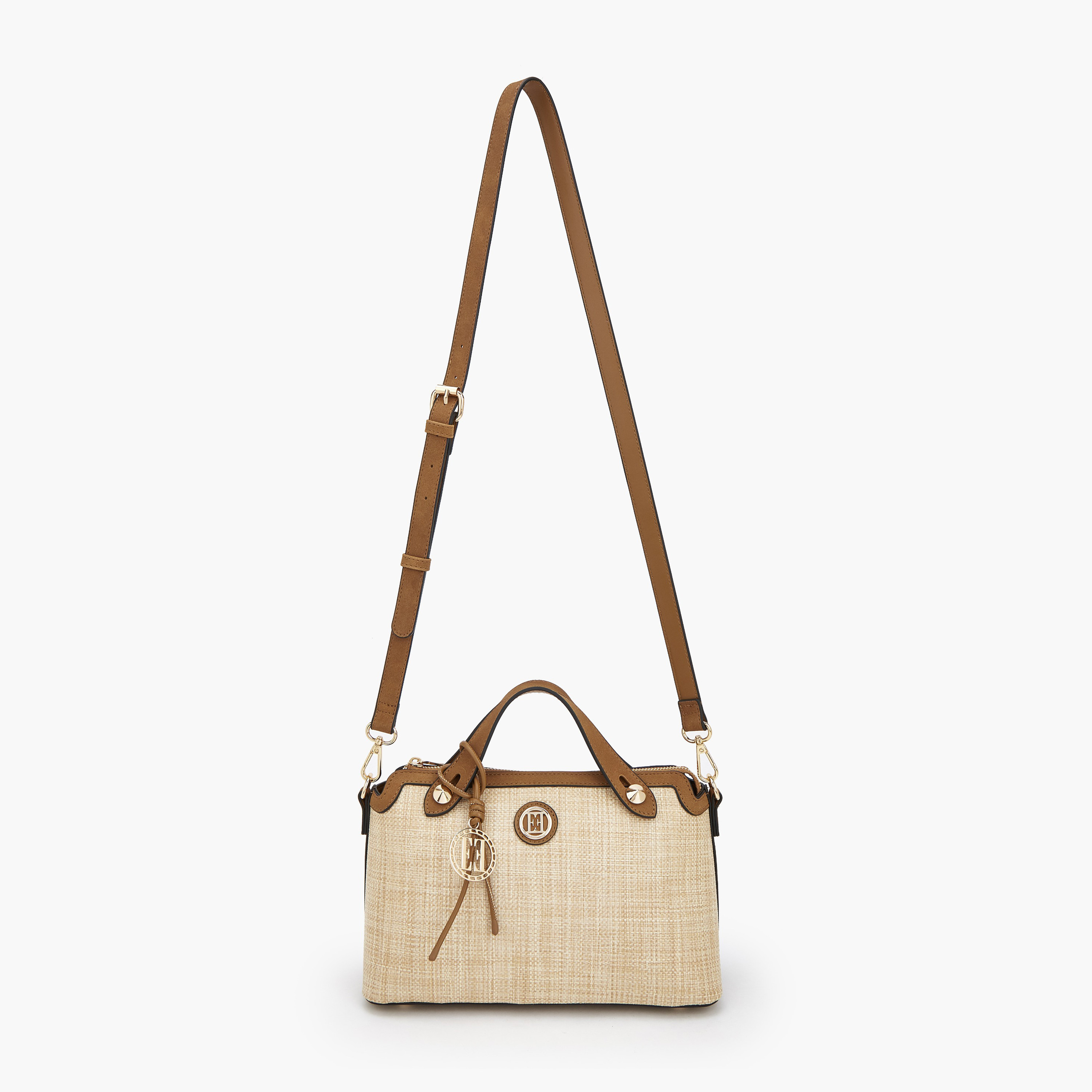 Elle Textured Tote Bag with Detachable Strap-women-bagsandwallets-handbags-image-2