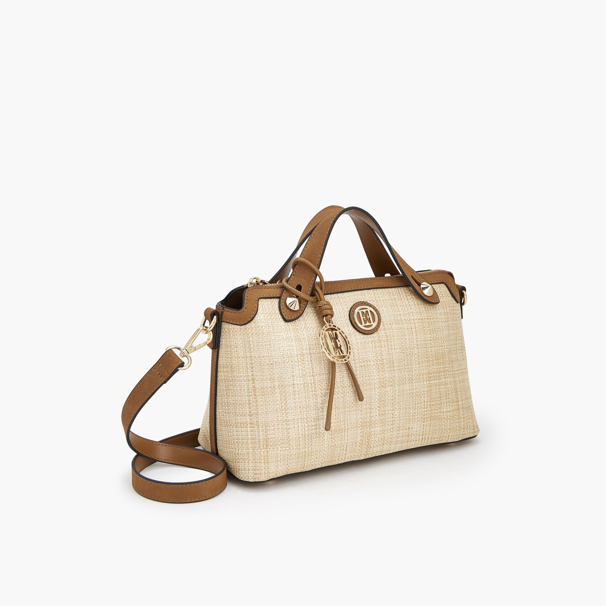 Elle Textured Tote Bag with Detachable Strap-women-bagsandwallets-handbags-image-4