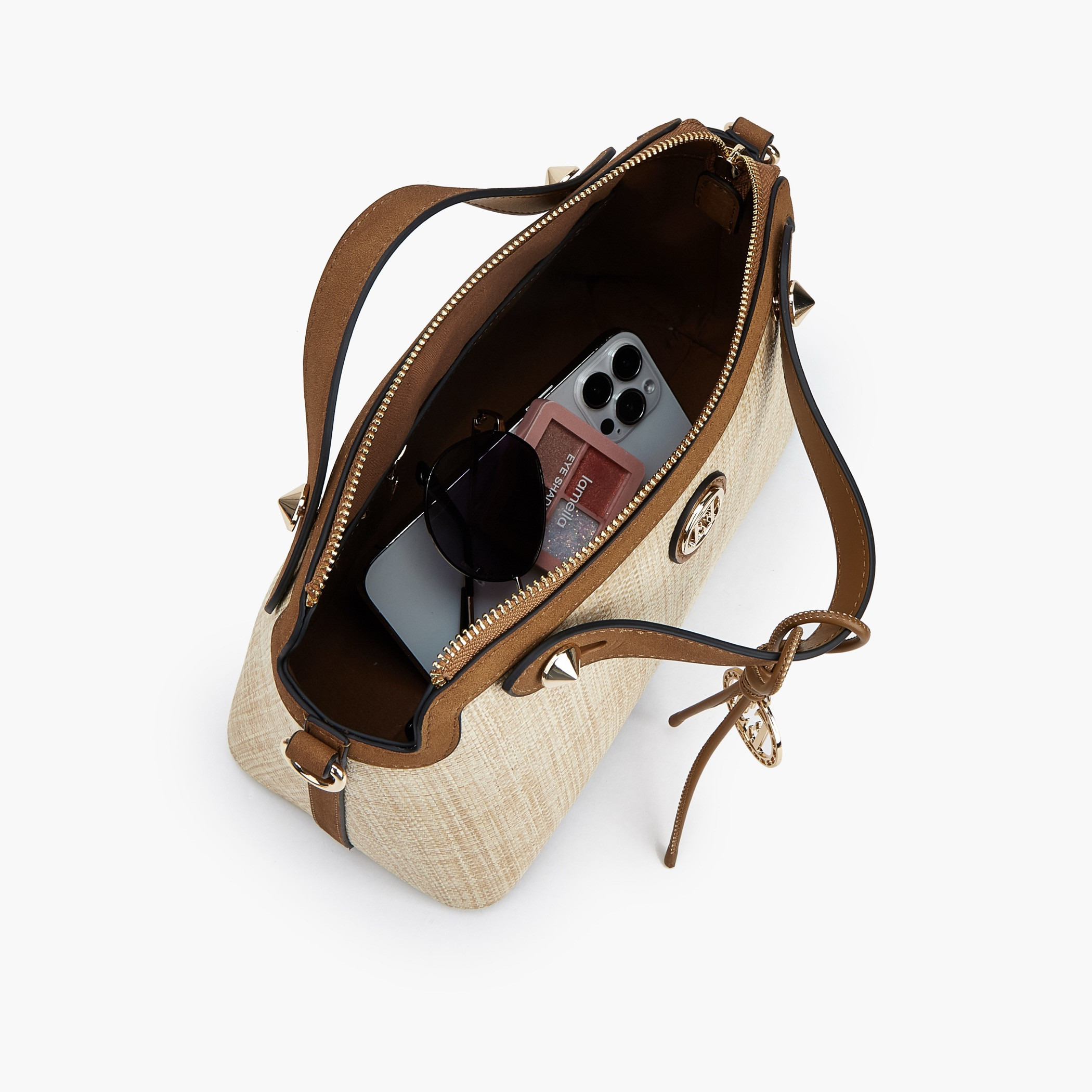 Elle Textured Tote Bag with Detachable Strap-women-bagsandwallets-handbags-image-7