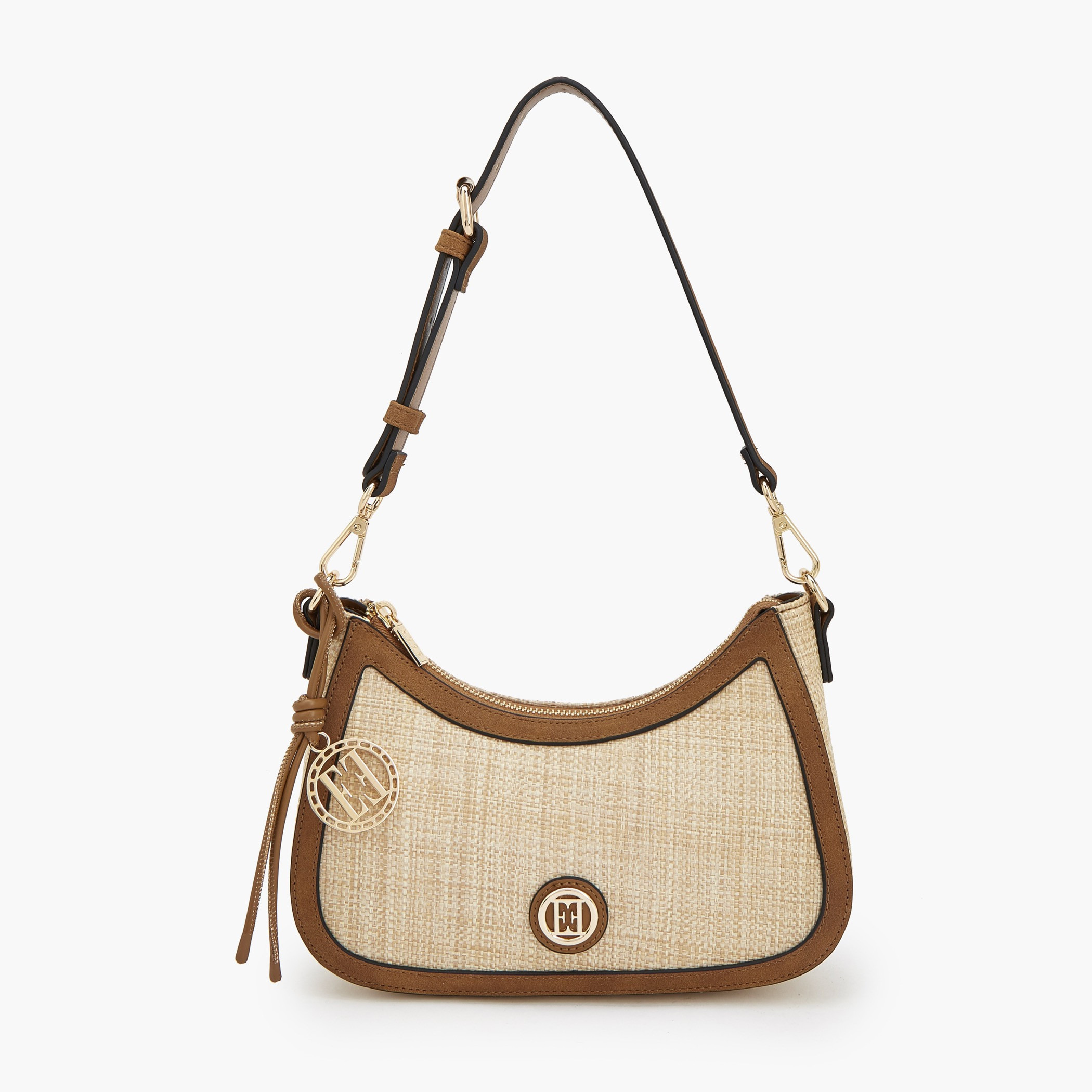 شنطة كتف بارزة الملمس مع حزام قابل للفصل من إيل-women-bagsandwallets-handbags-image-1