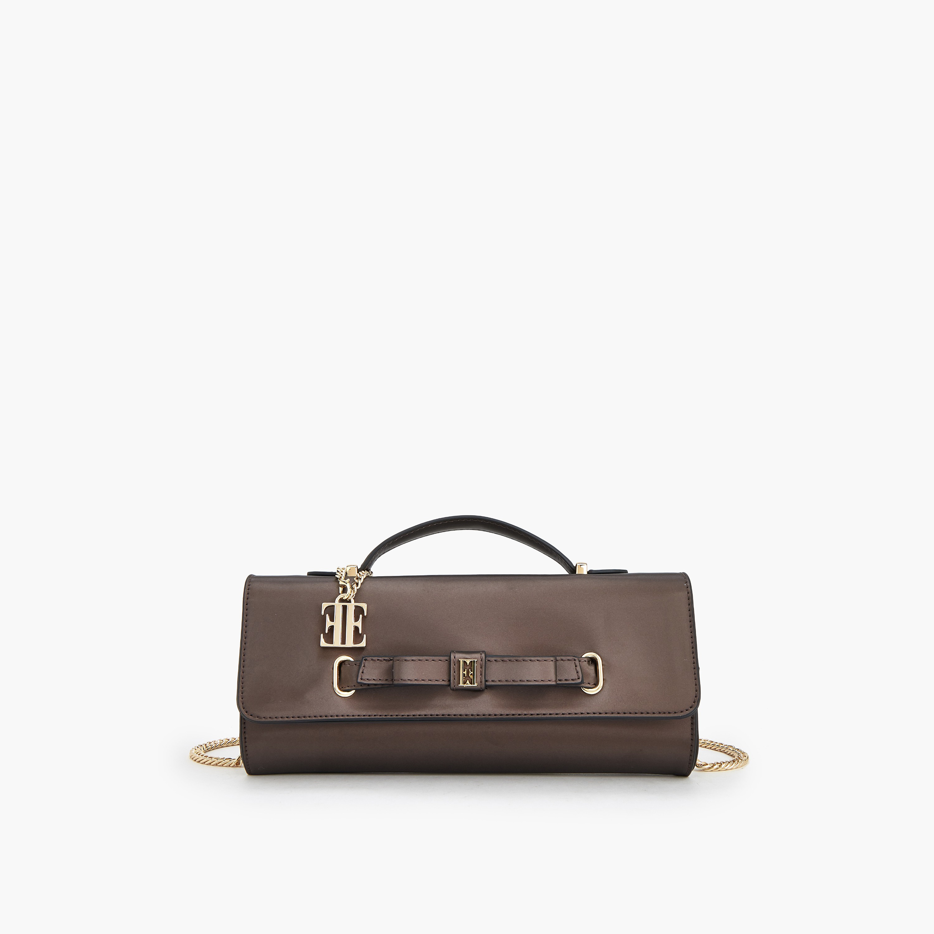 شنطة كروس بودي بتفاصيل فيونكة وحزام سلسلة من إيل-women-bagsandwallets-handbags-image-1
