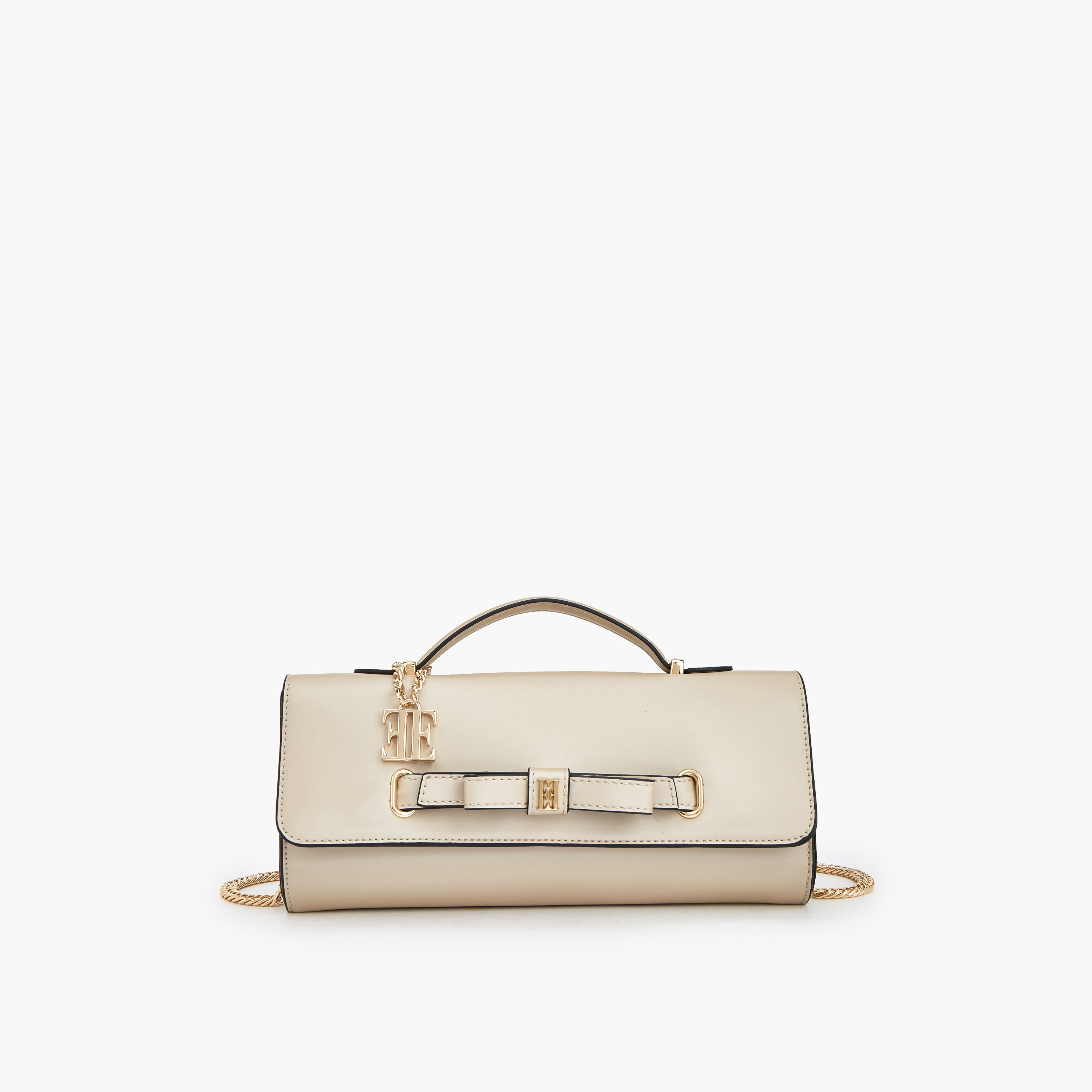 Elle Bow Detail Crossbody Bag with Chain Strap-women-bagsandwallets-handbags-image-1