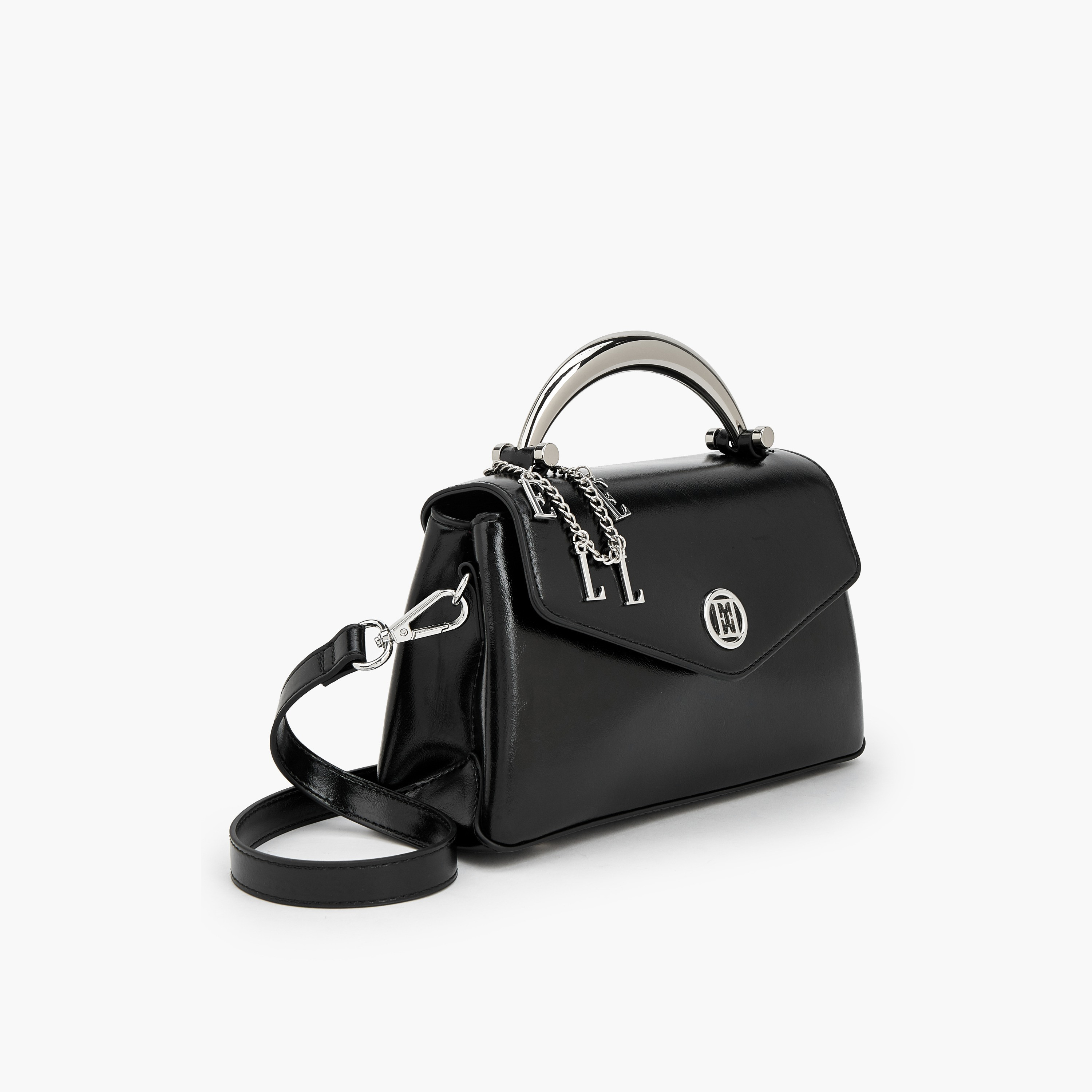 Elle Charm Detail Satchel Bag with Handle-women-bagsandwallets-handbags-image-3