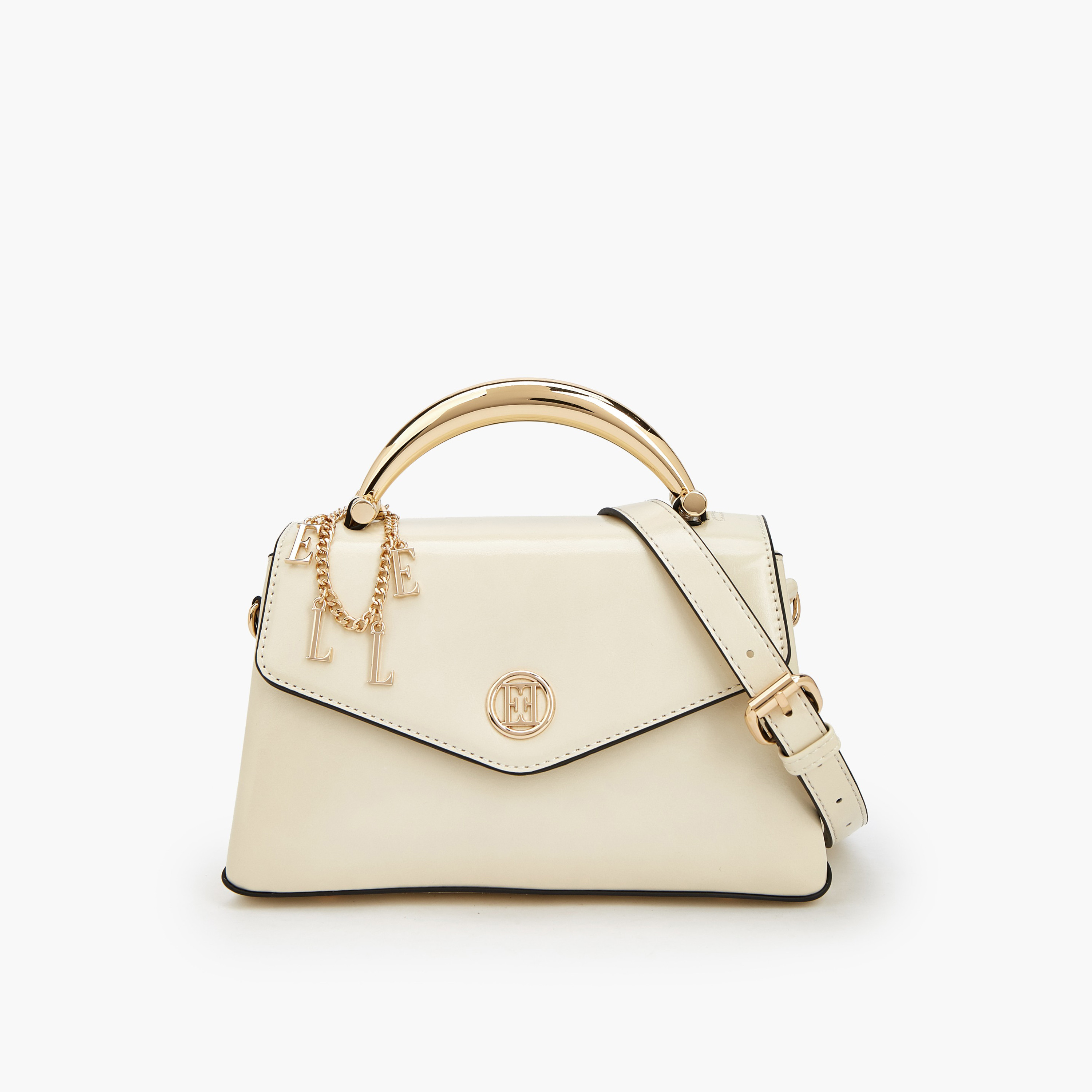 Elle Charm Detail Satchel Bag with Handle-women-bagsandwallets-handbags-image-1