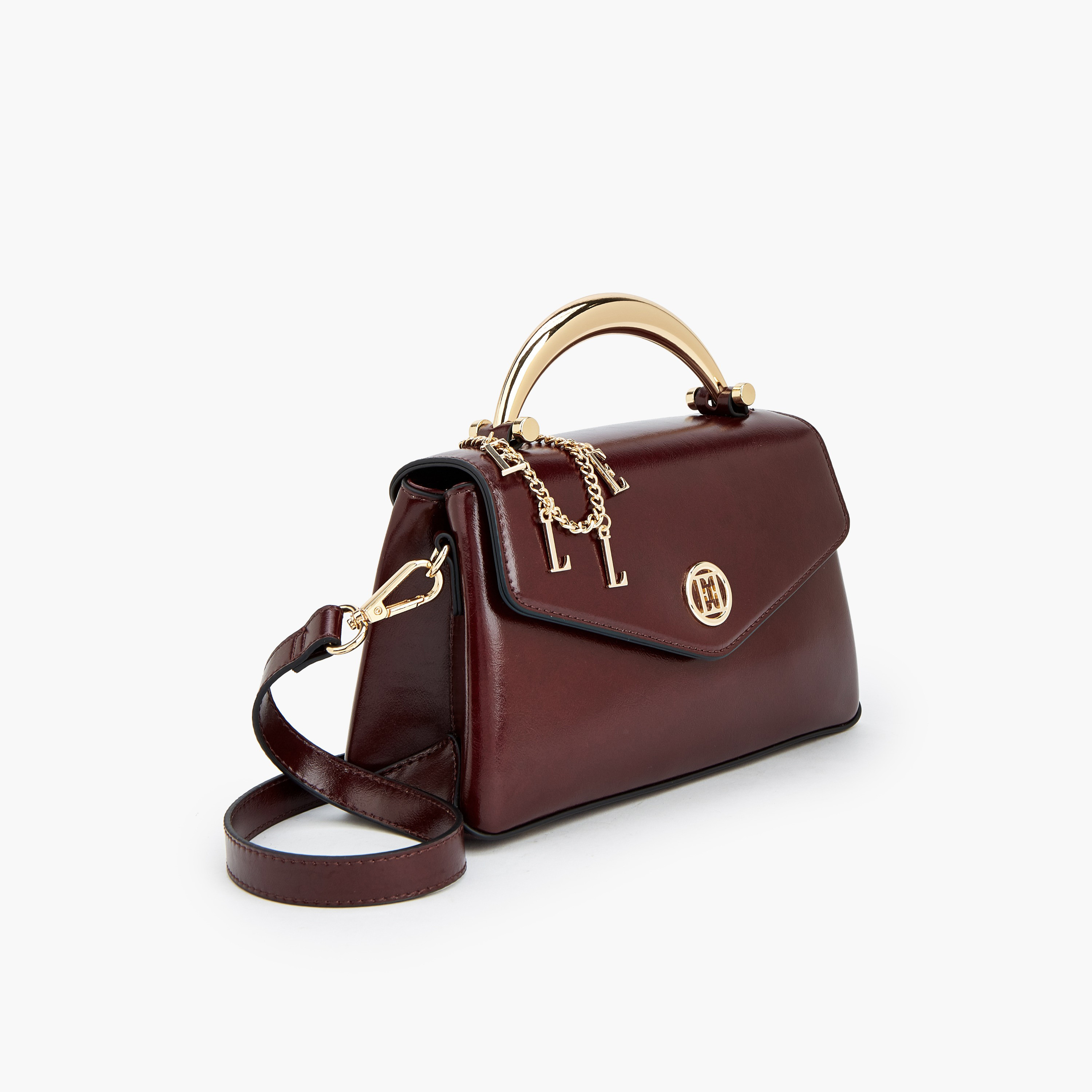 Elle Charm Detail Satchel Bag with Handle-women-bagsandwallets-handbags-image-3