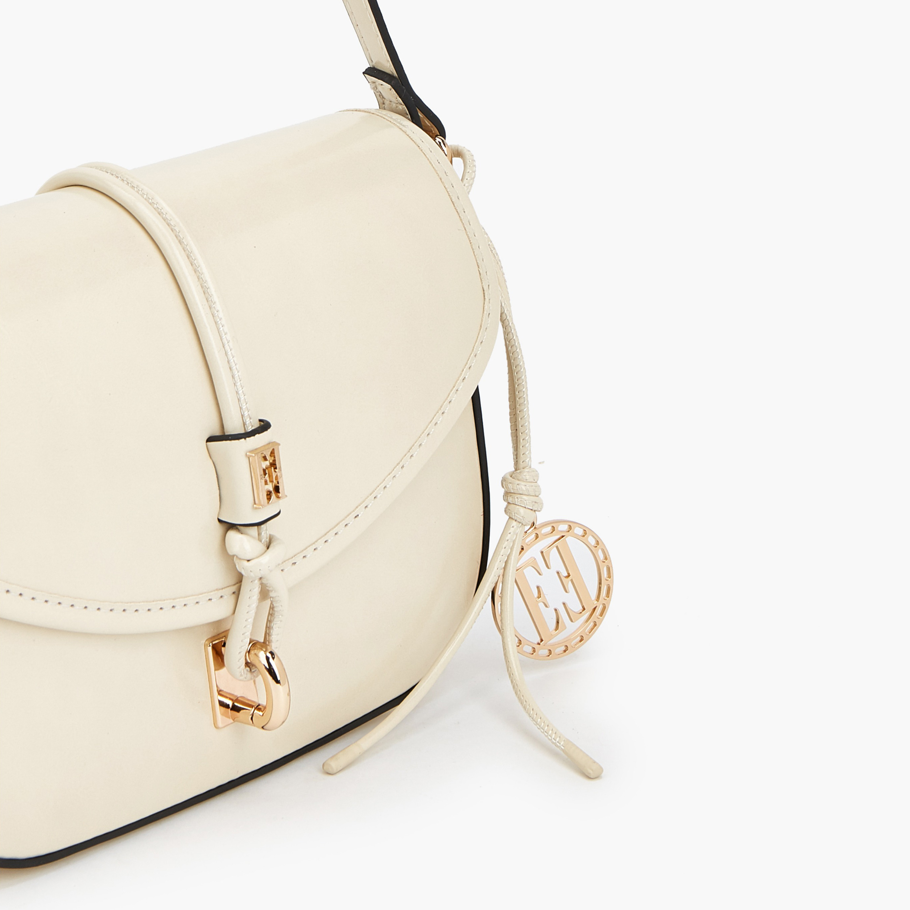 Elle Textured Solid Crossbody Bag with Twist Lock Closure-women-bagsandwallets-handbags-image-4