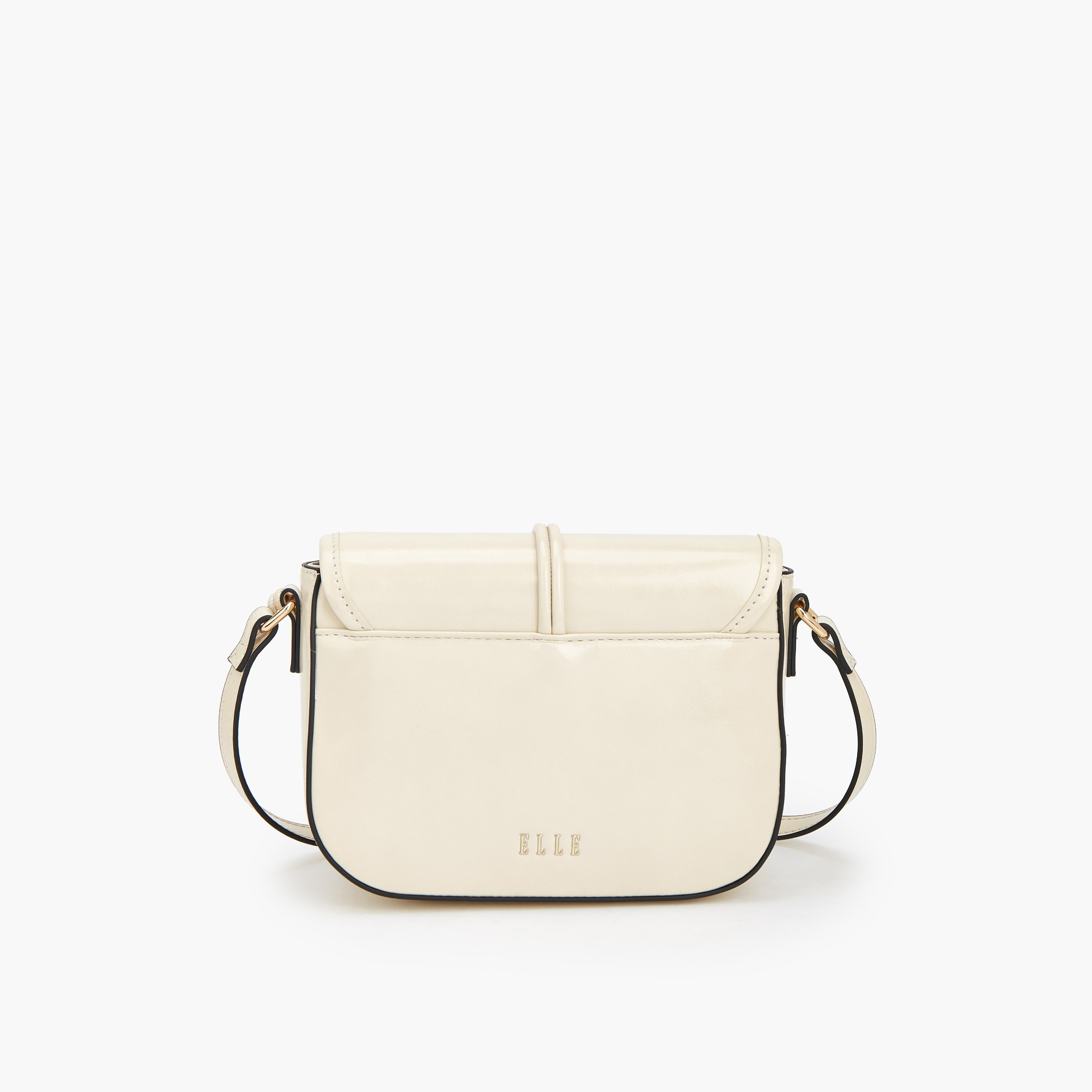 Elle Textured Solid Crossbody Bag with Twist Lock Closure-women-bagsandwallets-handbags-image-6