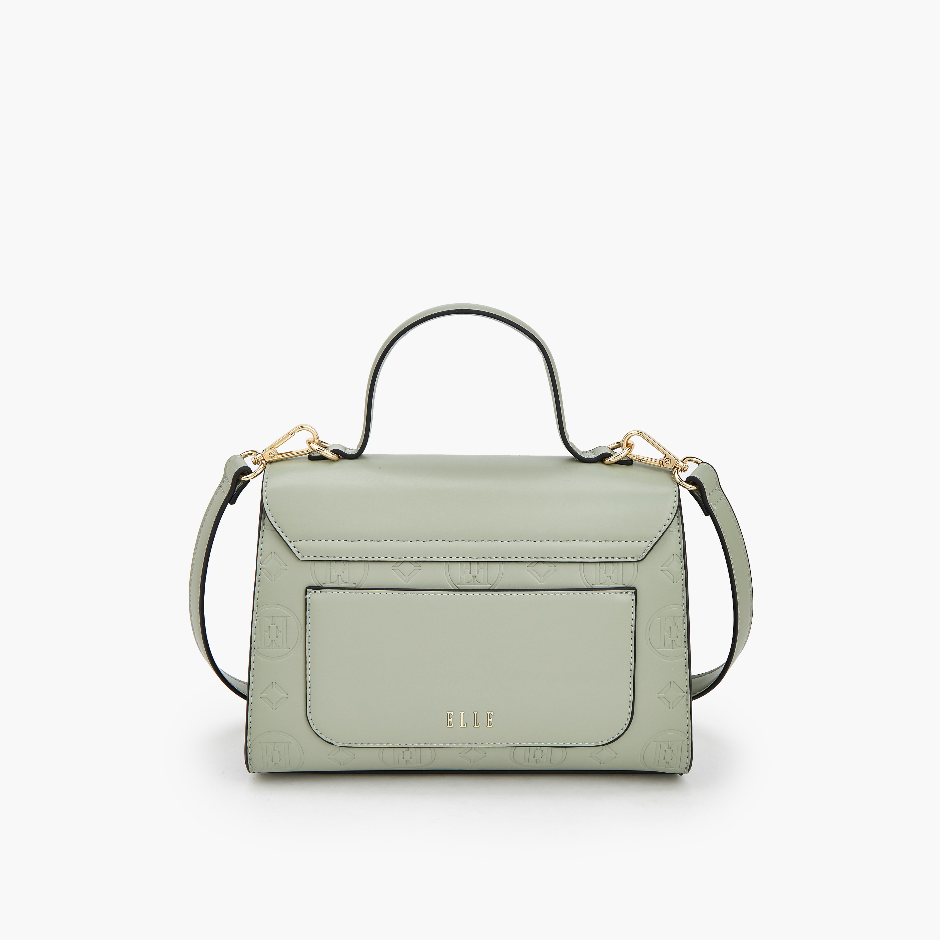 Elle Monogram Embossed Satchel Bag with Detachable Strap-women-bagsandwallets-handbags-image-5