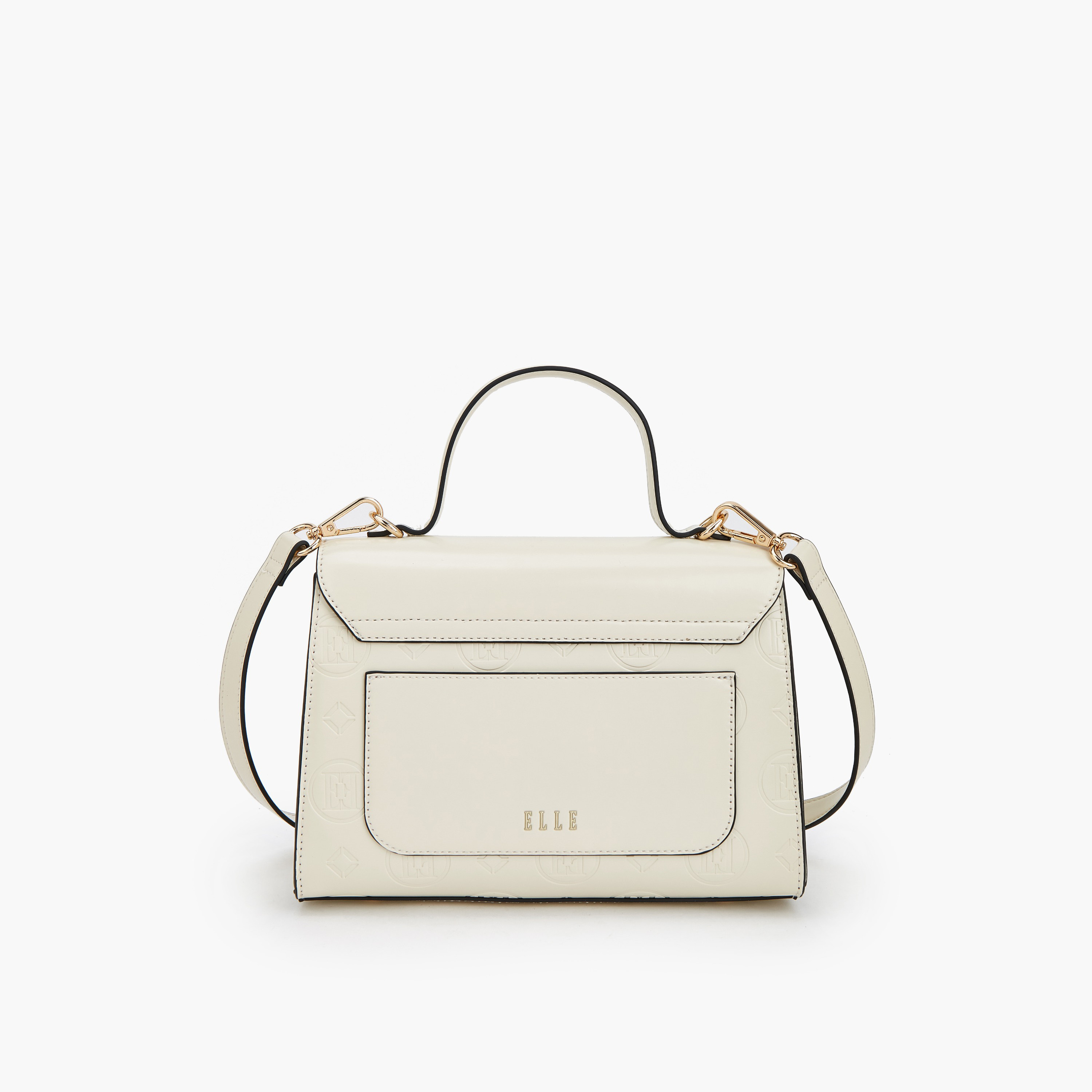 Elle Monogram Embossed Satchel Bag with Detachable Strap-women-bagsandwallets-handbags-image-5
