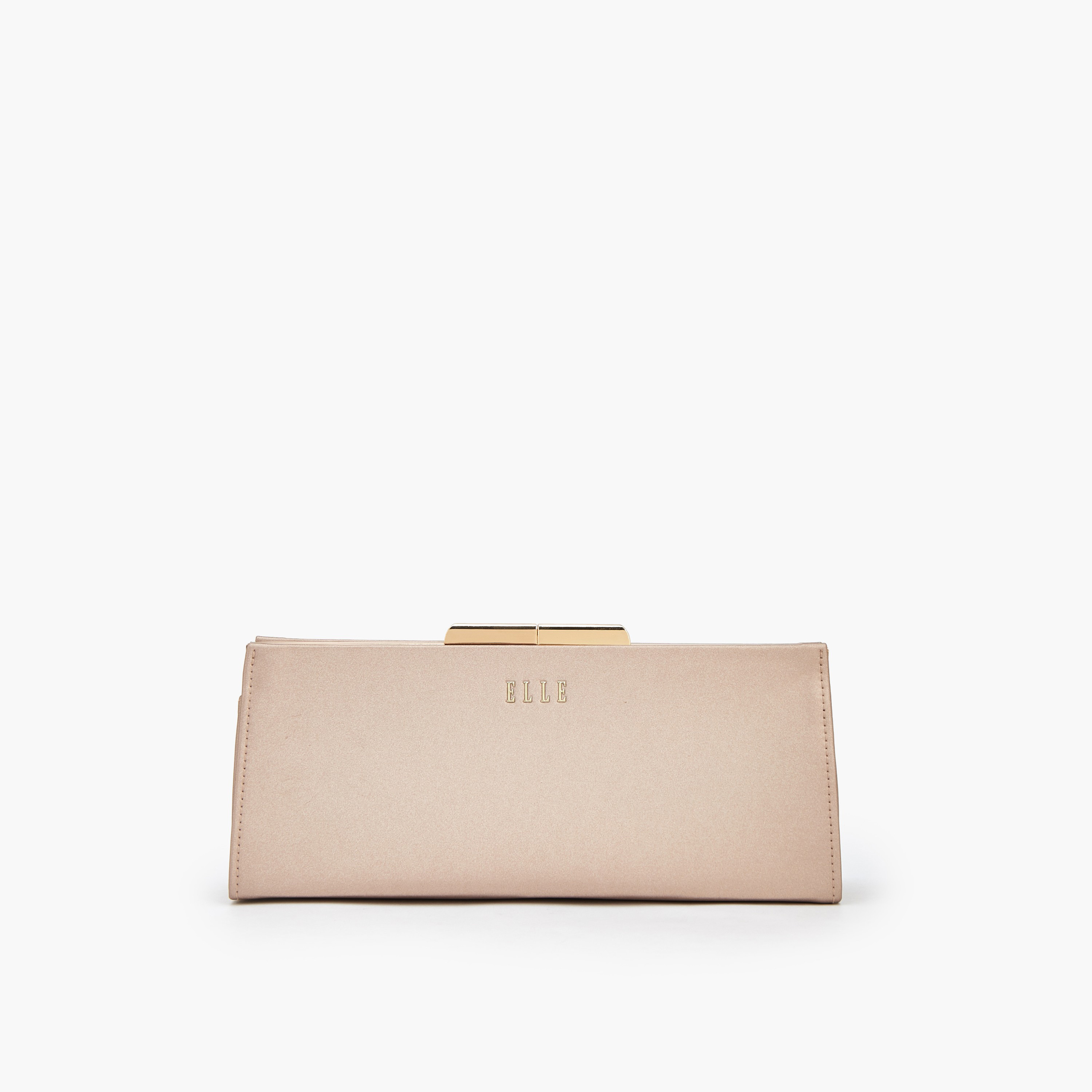 شنطة كلاتش بتفاصيل شعار مع حزام سلسلة من إيل-women-bagsandwallets-handbags-image-1