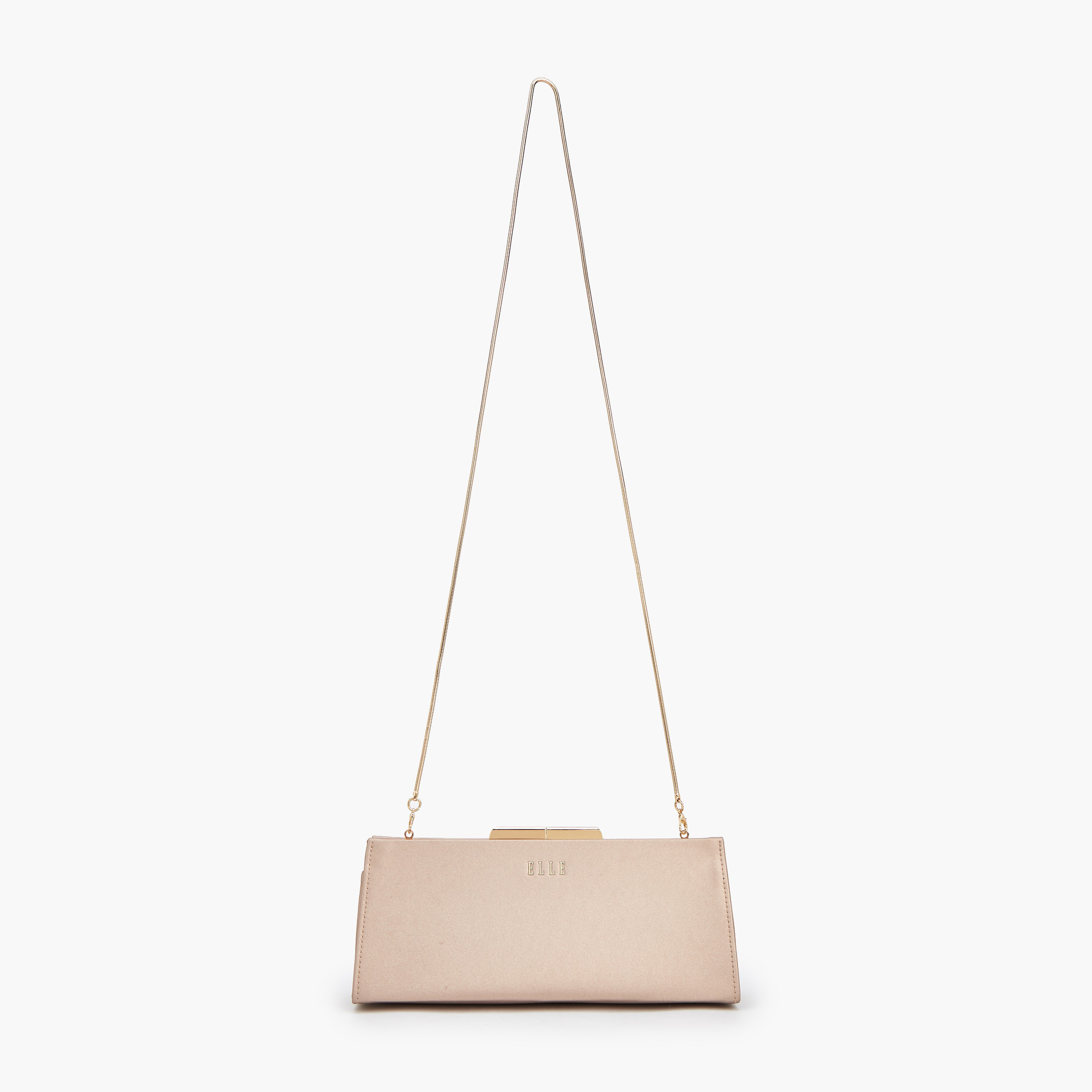 شنطة كلاتش بتفاصيل شعار مع حزام سلسلة من إيل-women-bagsandwallets-handbags-image-2