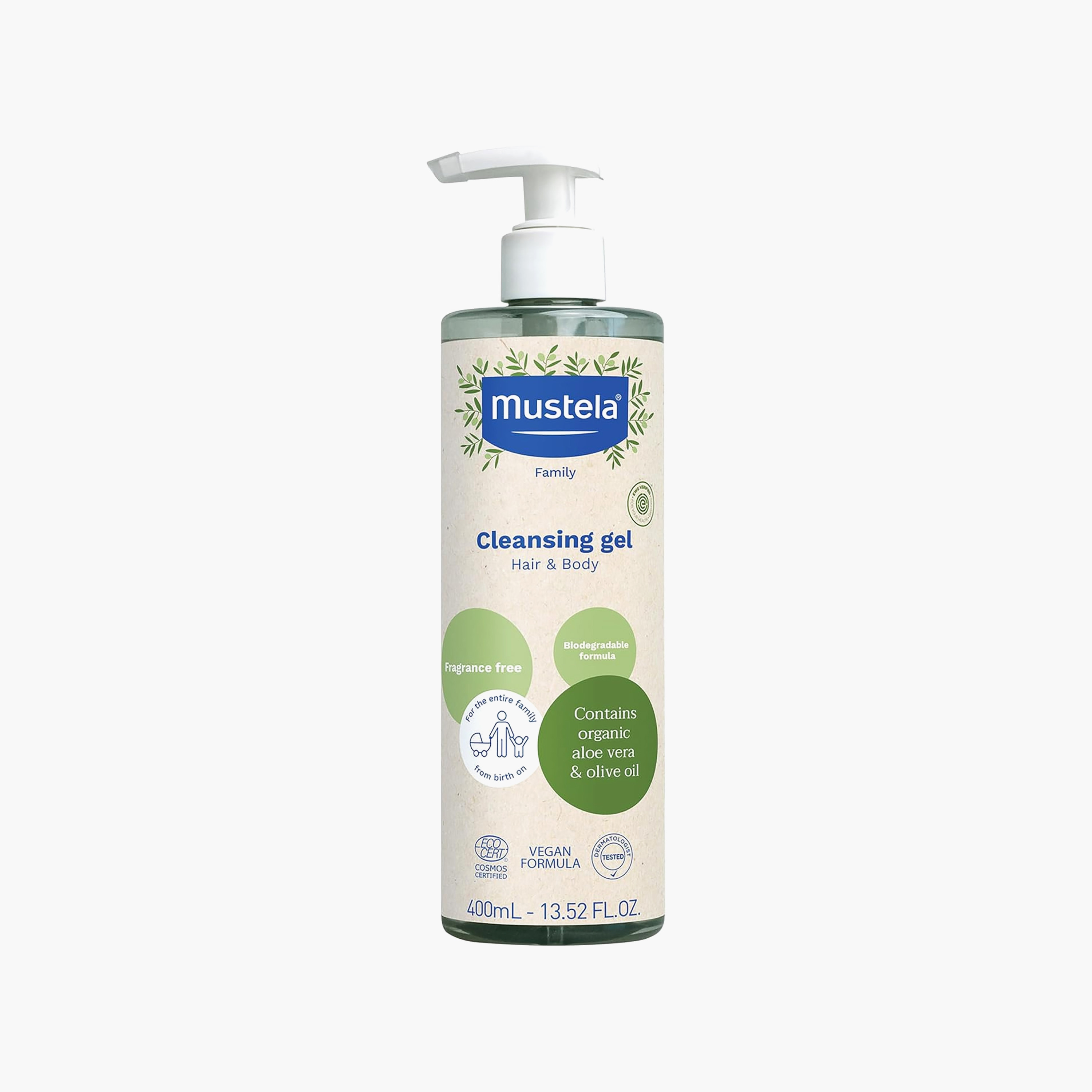 جل منظف عضوي - 400 مل من موستيلا-baby-bathandcare-hairbodyskincare-bodywashandsoaps-image-1
