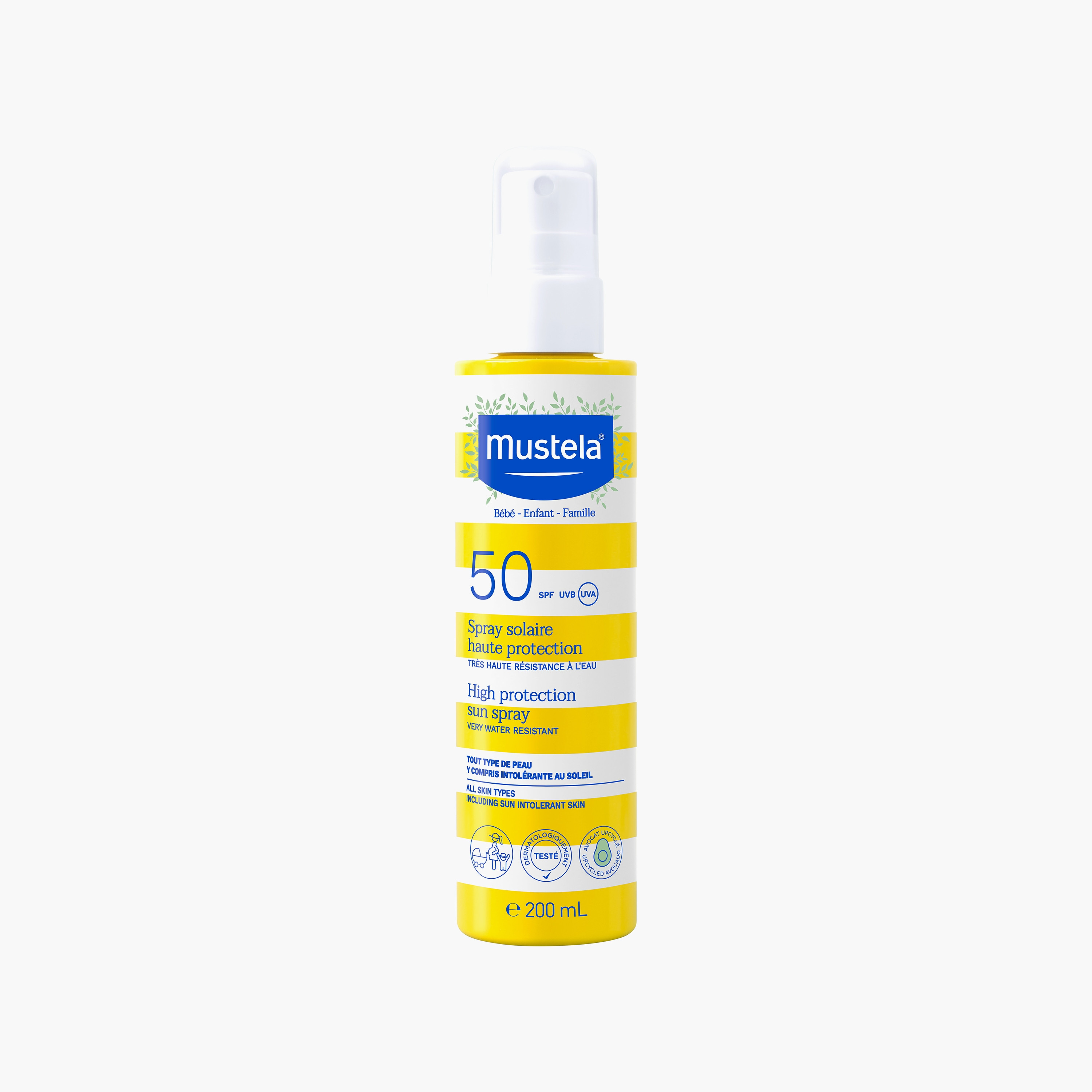 بخاخ حماية عالية من الشمس - 200 مل من موستيلا-baby-bathandcare-hairbodyskincare-sunscreen-image-1