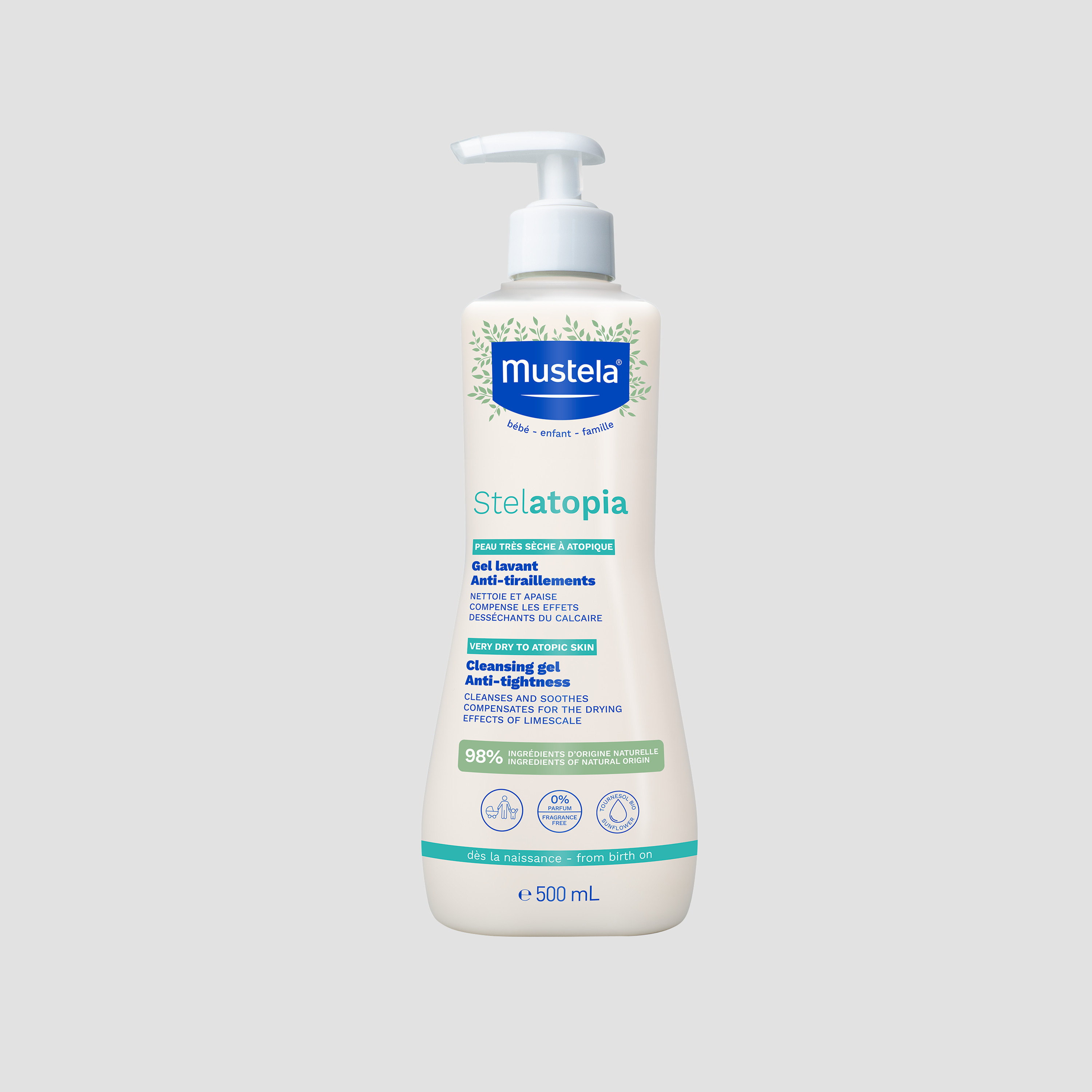 Mustela Stelatopia Cleansing Gel - 500 ml-baby-bathandcare-hairbodyskincare-bodywashandsoaps-image-1
