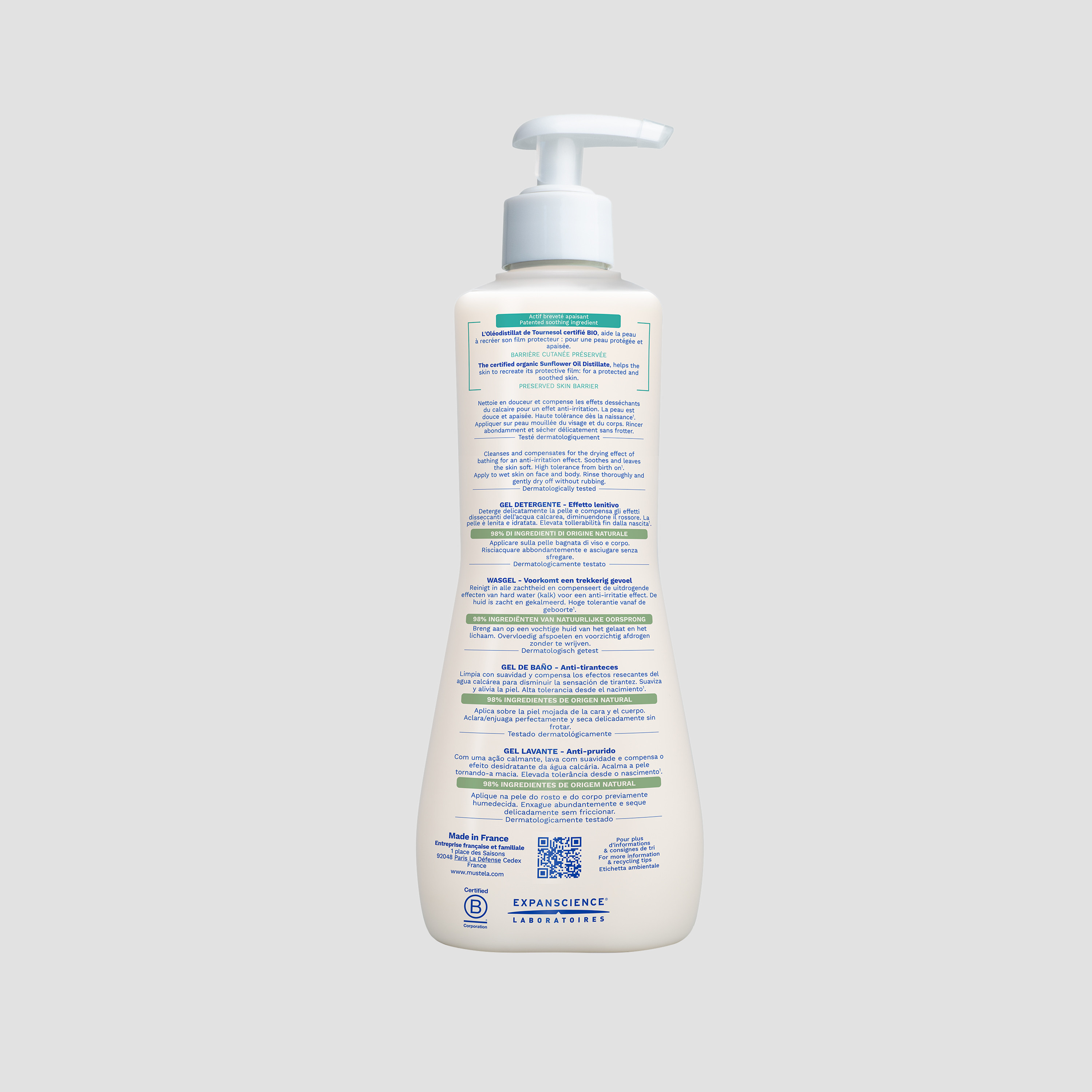 Mustela Stelatopia Cleansing Gel - 500 ml-baby-bathandcare-hairbodyskincare-bodywashandsoaps-image-2