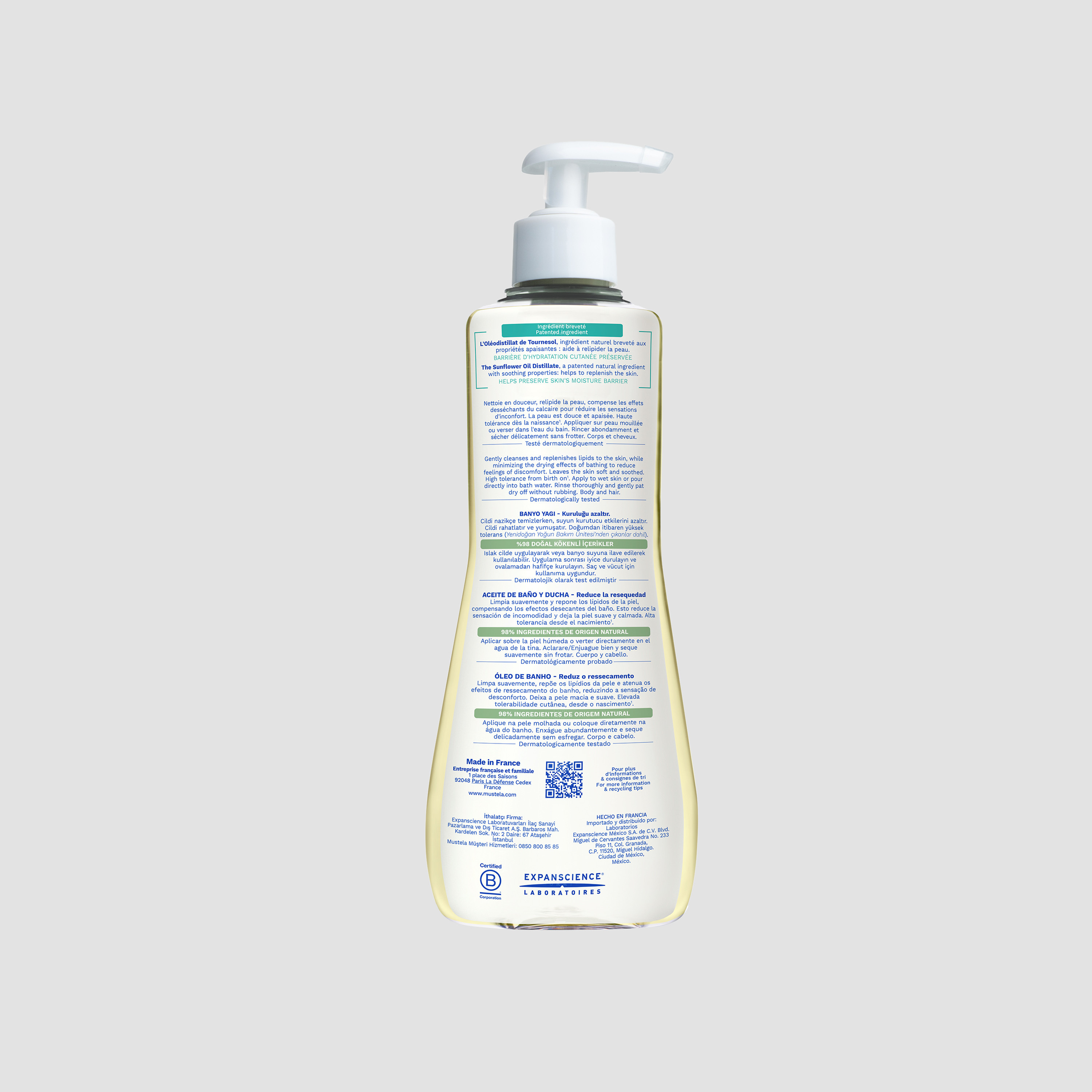 Mustela Stelatopia Cleansing Oil - 500 ml-baby-bathandcare-hairbodyskincare-babyoil-image-2