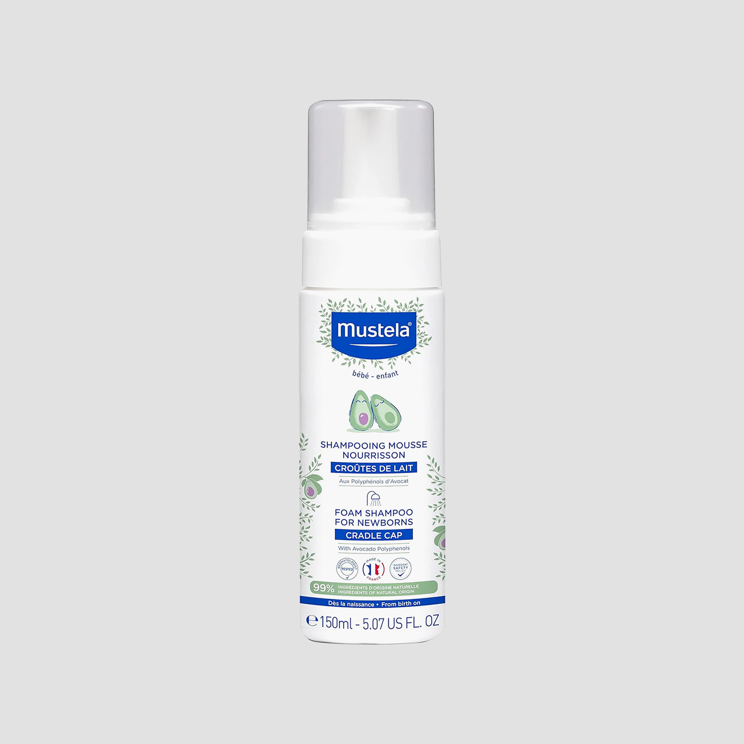 Mustela Foam Shampoo - 150 ml-baby-bathandcare-hairbodyskincare-shampooandconditioner-image-1