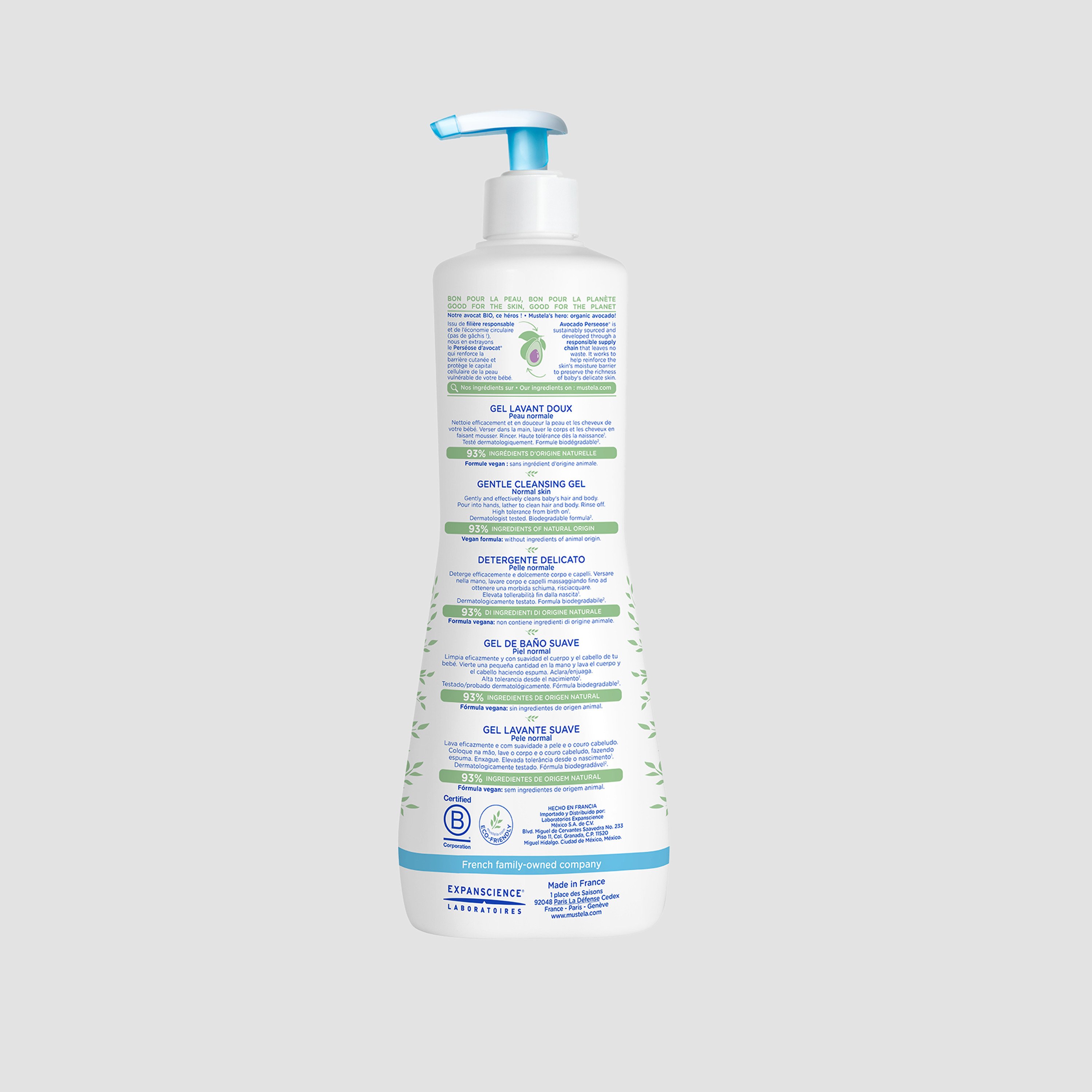 Mustela Gentle Cleansing Gel with Avocado - 750 ml-baby-bathandcare-hairbodyskincare-bodywashandsoaps-image-2