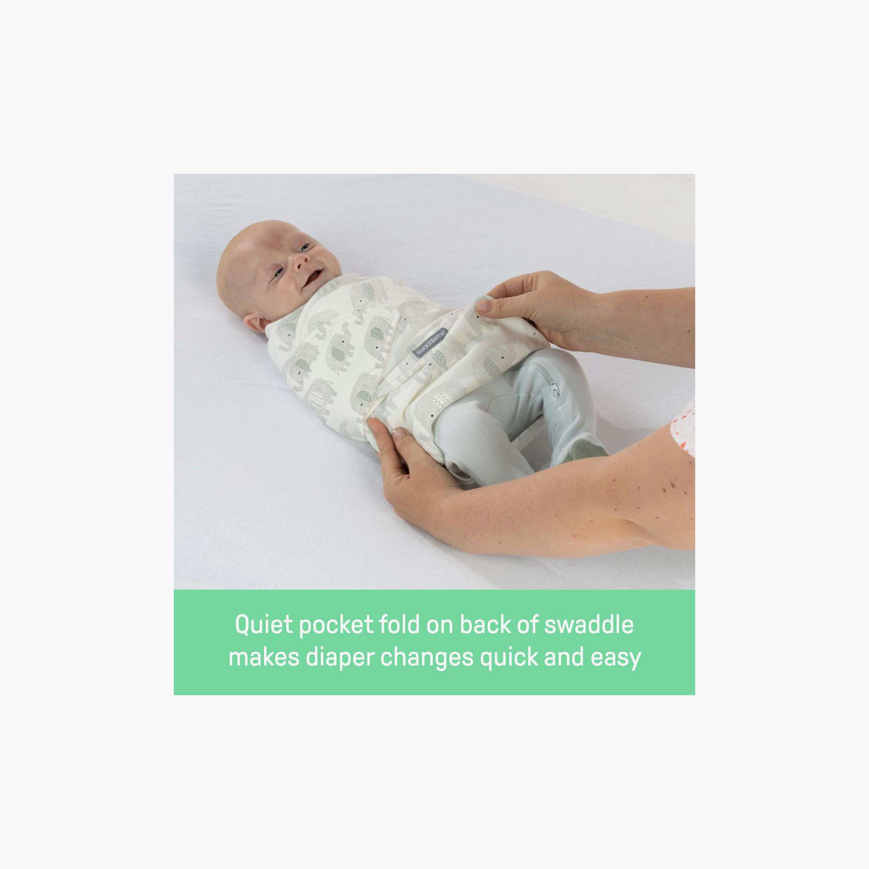 Ingenuity Swaddleme Monogram Collection Swaddle - 0-3 Months – Scribble Elephant-baby-nursery-blanketsandswaddles-swaddlesandsleepingbags-image-6