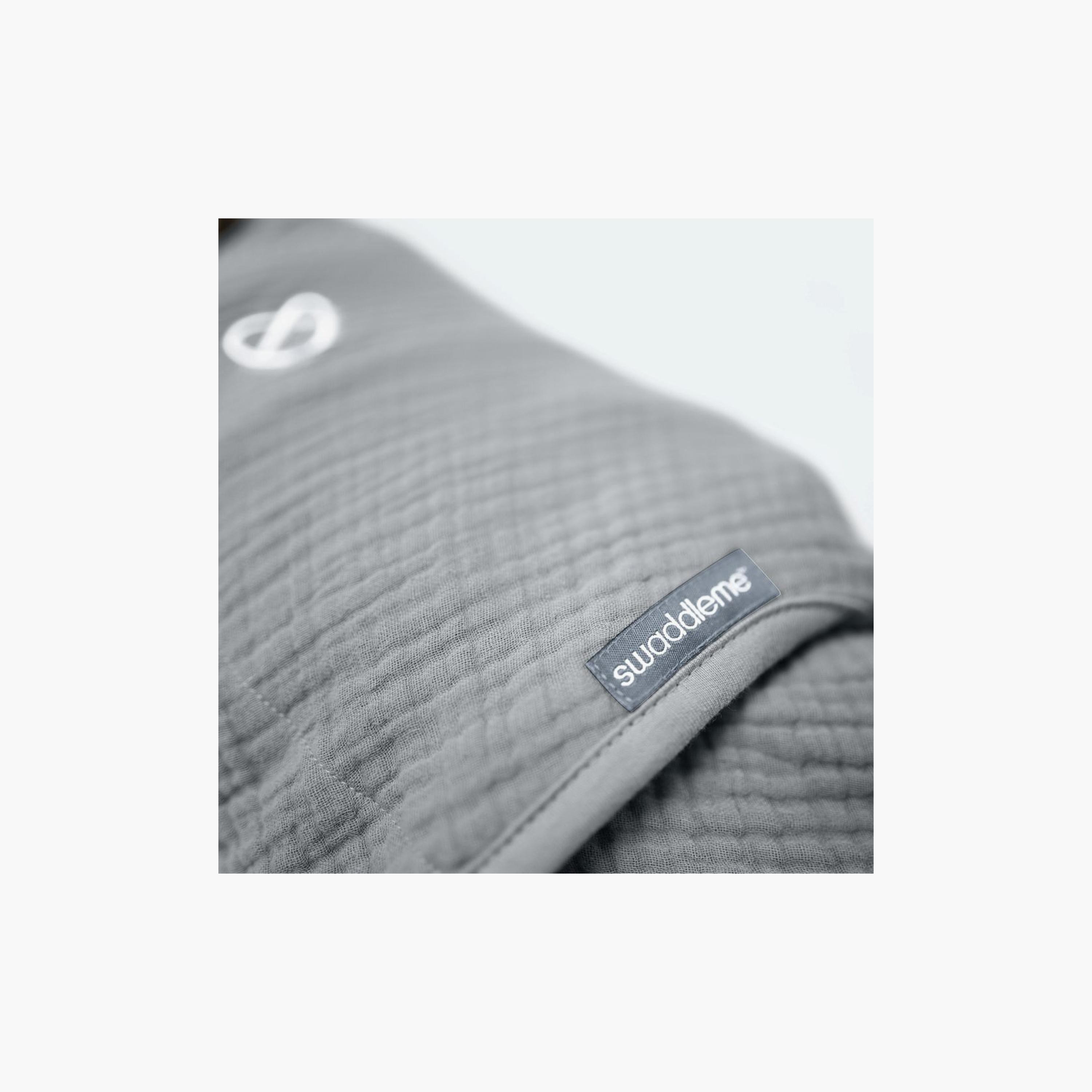 Ingenuity Swaddleme Muslin Original Swaddle - 0-3 Months - Granite-baby-nursery-blanketsandswaddles-swaddlesandsleepingbags-image-3