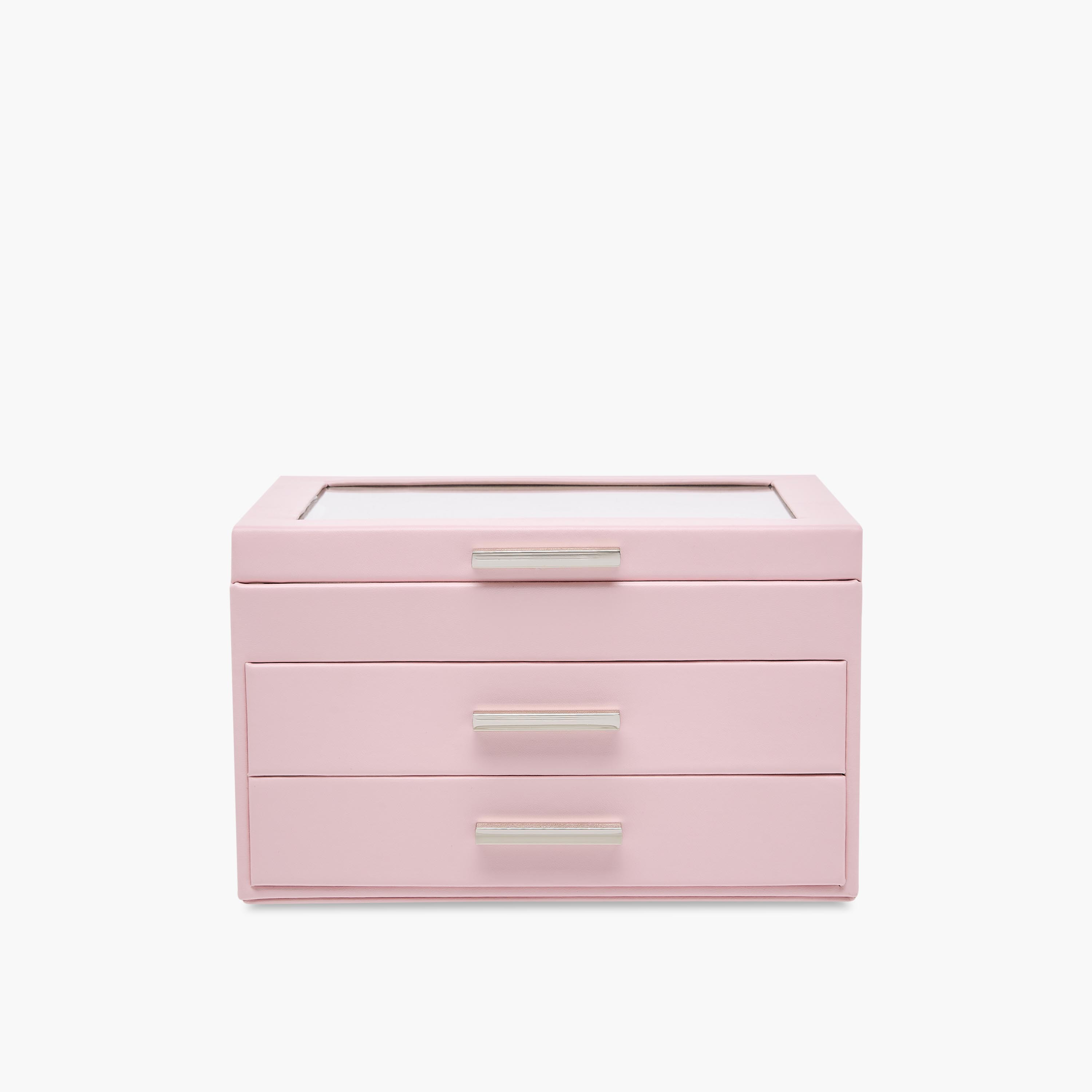 3-Compartment Jewellery Organizer with Solid Design - 21x15x13 cms-women-watchesandjewellery-jewellery-storage-image-1