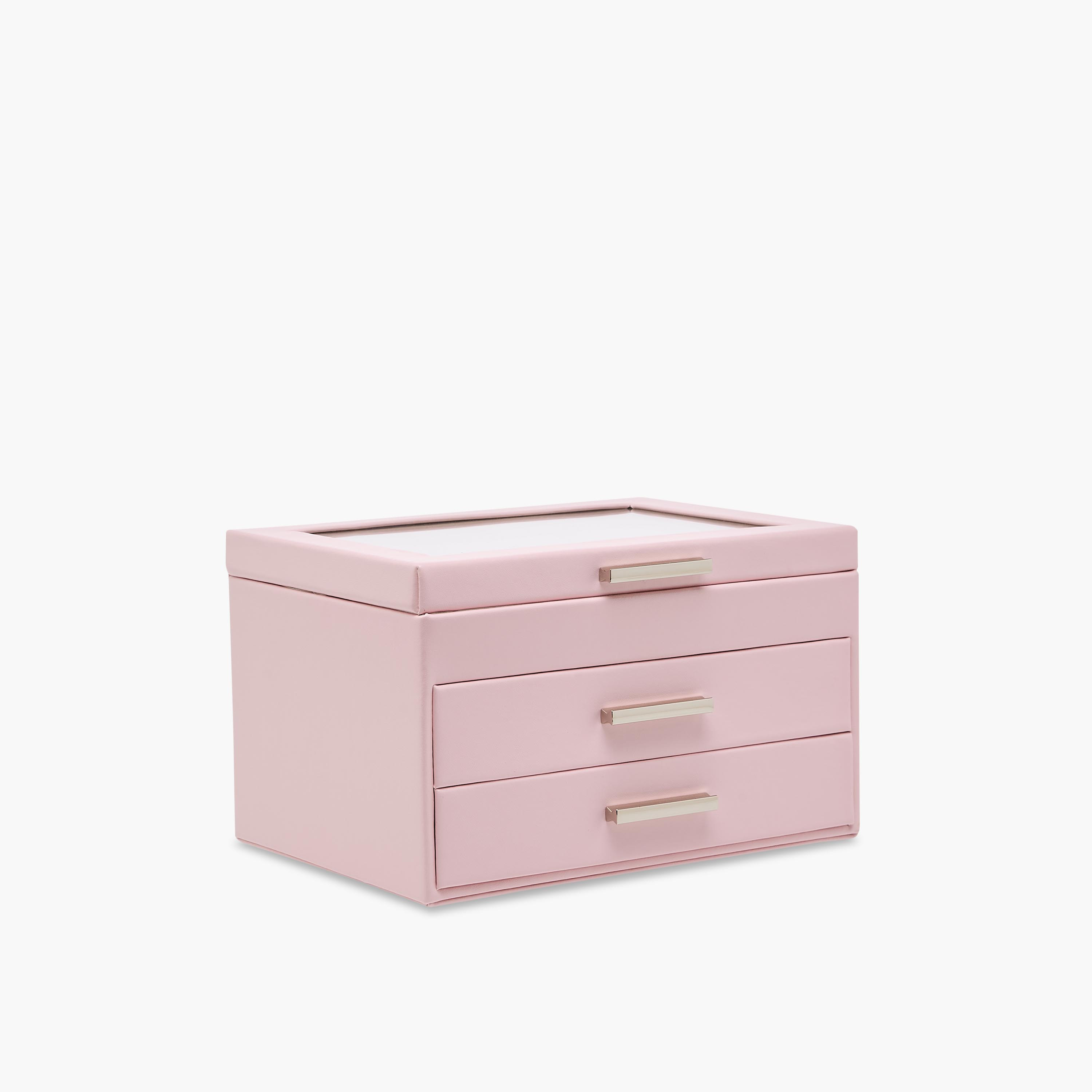 3-Compartment Jewellery Organizer with Solid Design - 21x15x13 cms-women-watchesandjewellery-jewellery-storage-image-2