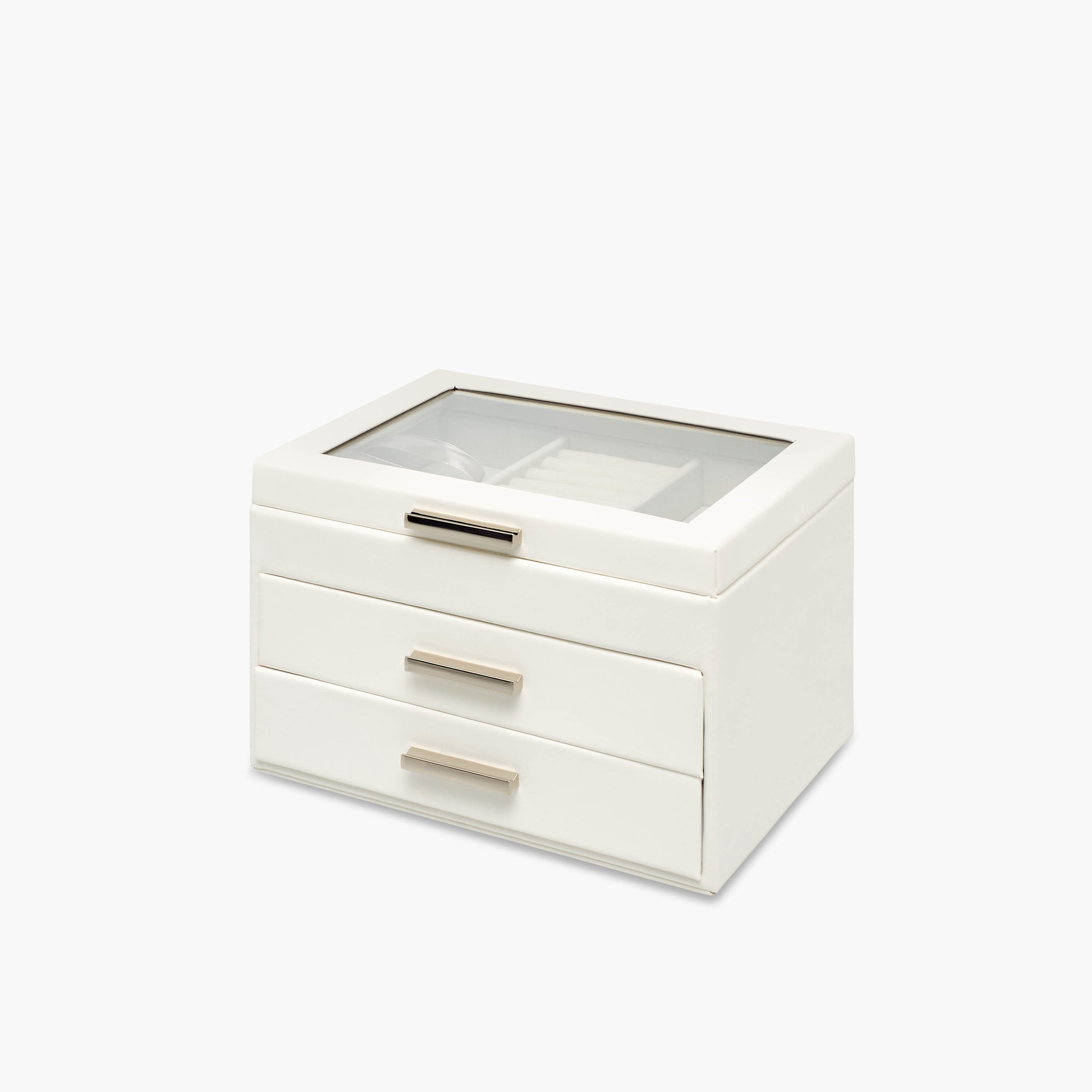 3-Compartment Jewellery Organiser with Flap Closure - 21x15x13 cms-women-watchesandjewellery-jewellery-storage-image-1