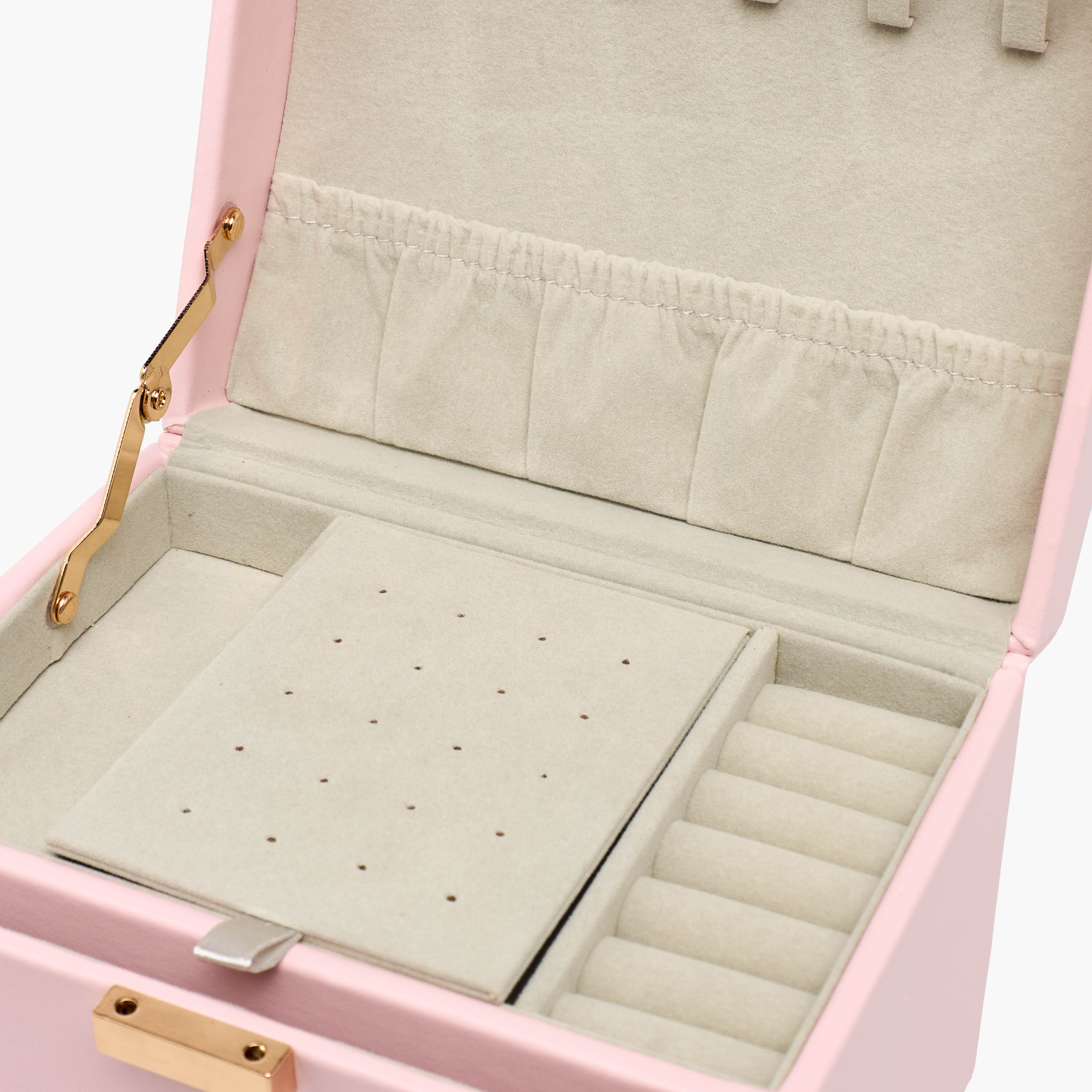 3-Compartment Jewellery Organiser with Flap Closure - 18x14x13 cms-women-watchesandjewellery-jewellery-storage-image-6