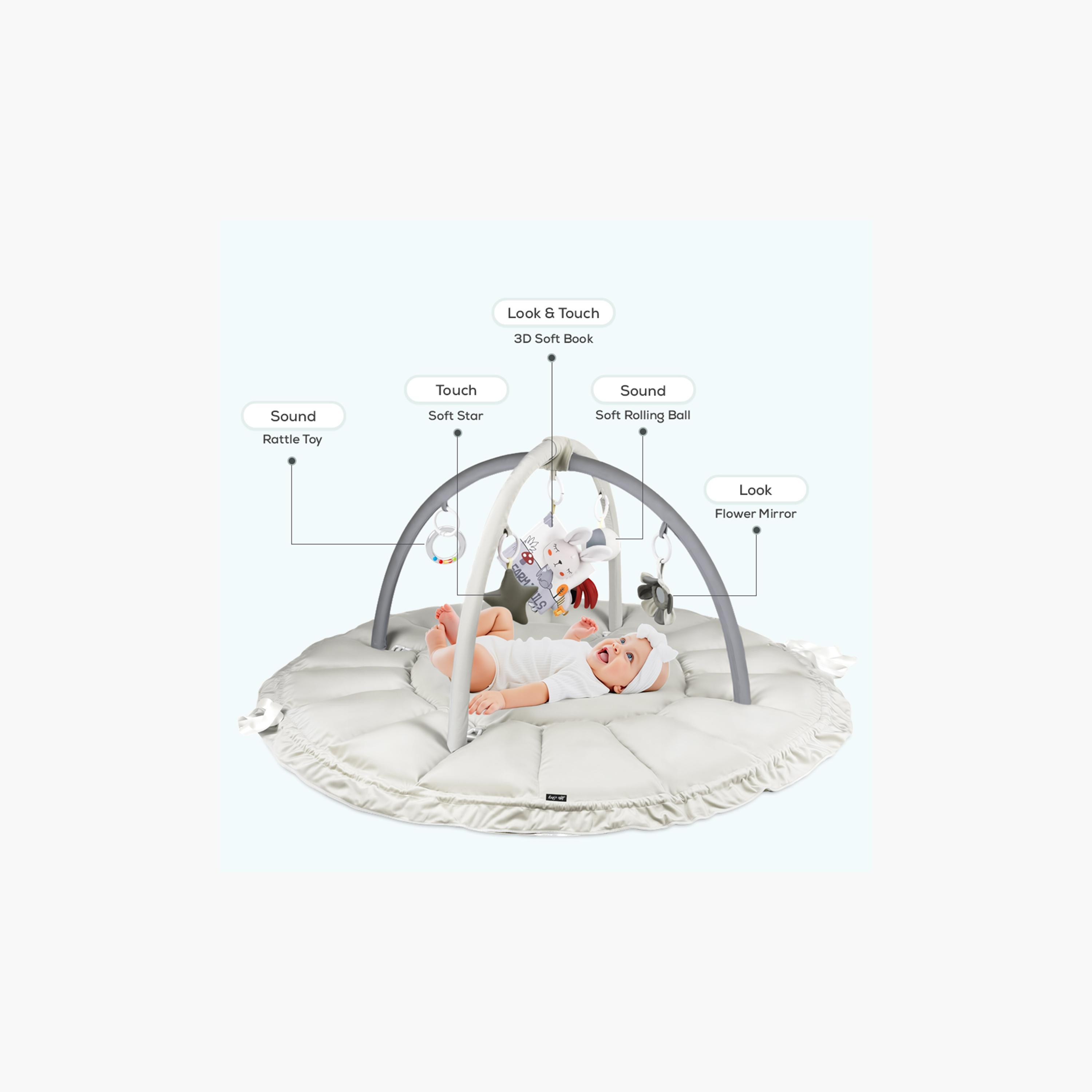 سجادة لعب 5 في 1 للأطفال مع ألعاب معلقة من ليتل ستوري-baby-infantactivity-playgyms-image-9
