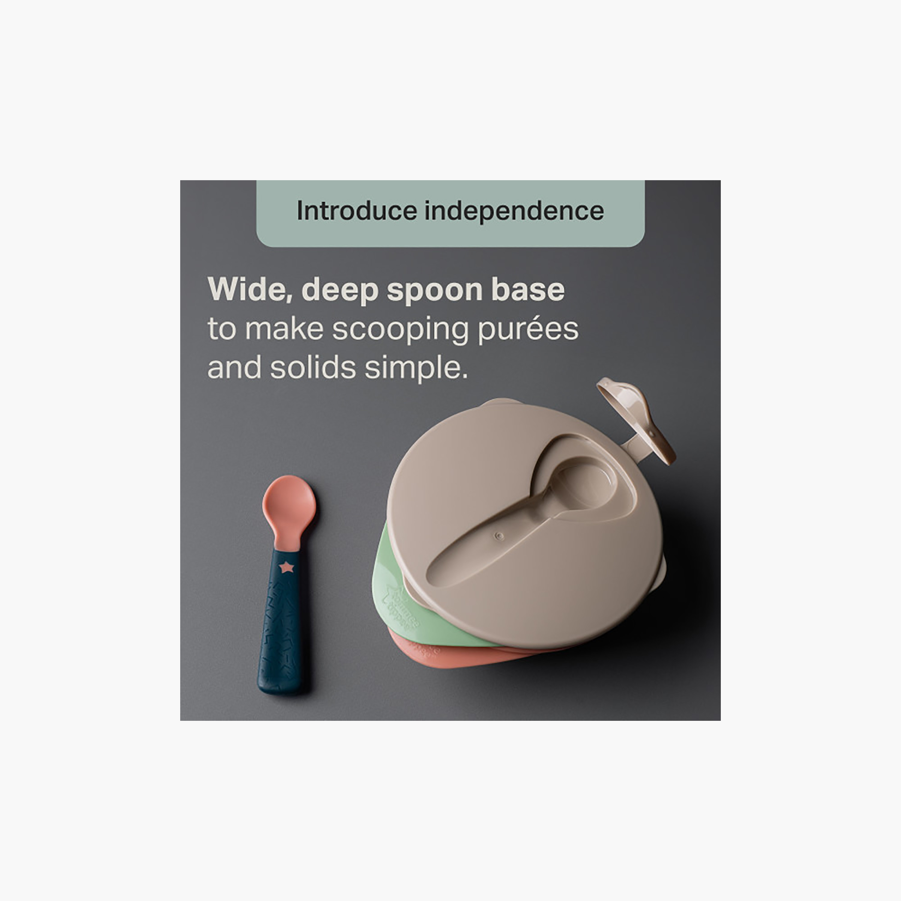 وعاءان طعام إيزيسكوب مع غطاء وملعقة - من عمر 6 أشهر فما فوق من تومي تيبي-baby-feeding-mealtimeessentials-image-2