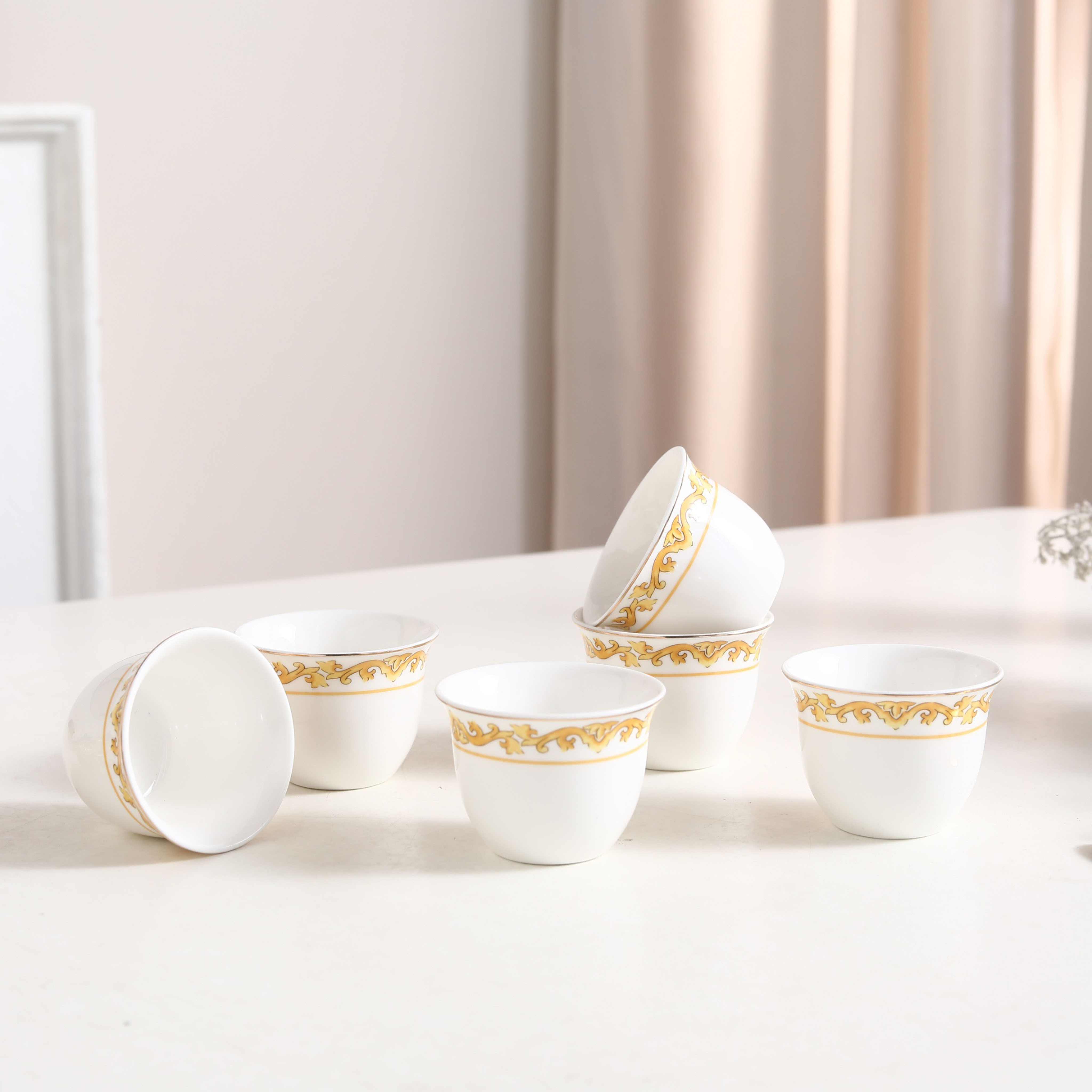 Ornate Gold Qahwa Cups Set-household-dining-teaandcoffee-teaandcoffeesets-image-2