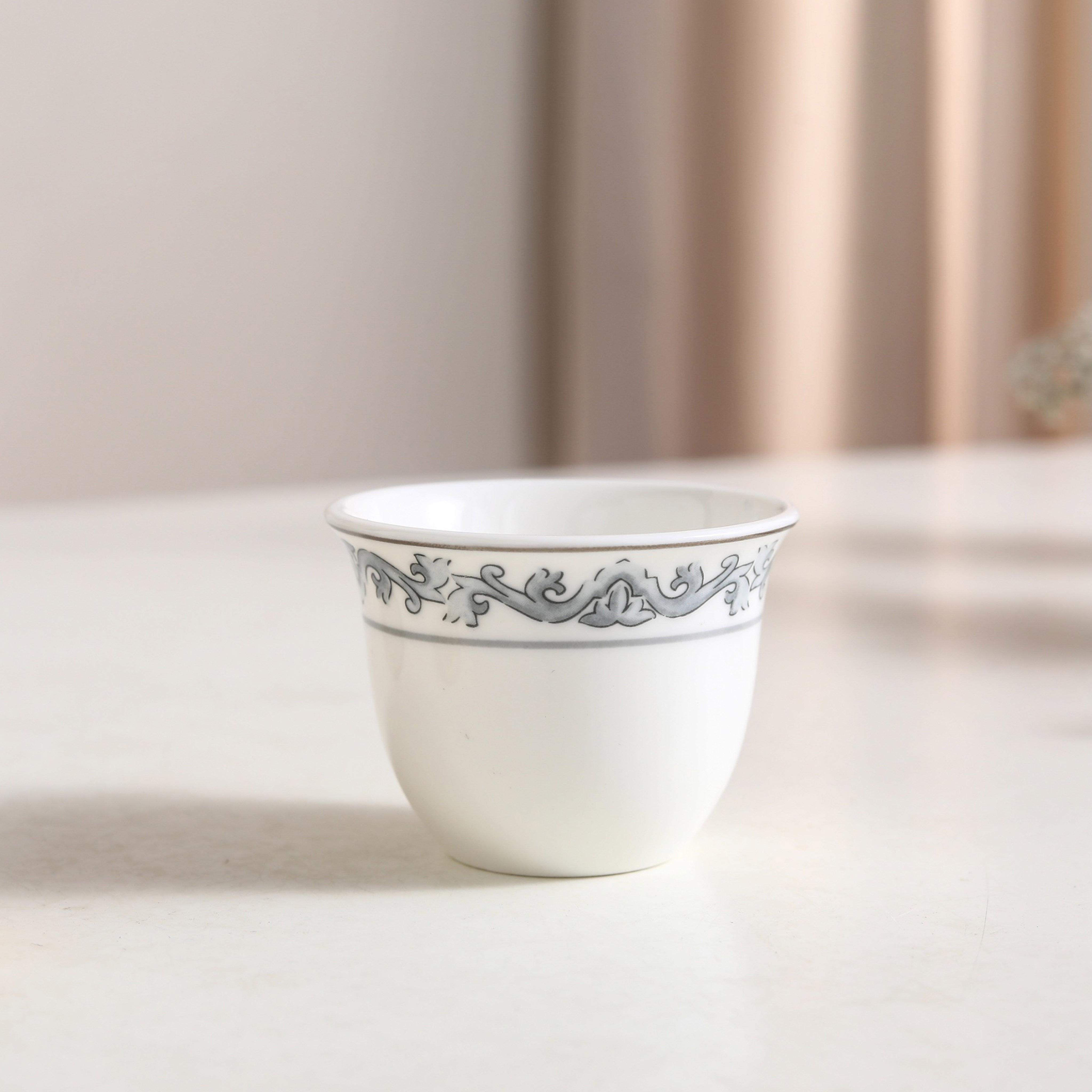 Patterned Ceramic Qahwa Cups - Set of Six-household-dining-teaandcoffee-teaandcoffeesets-image-1