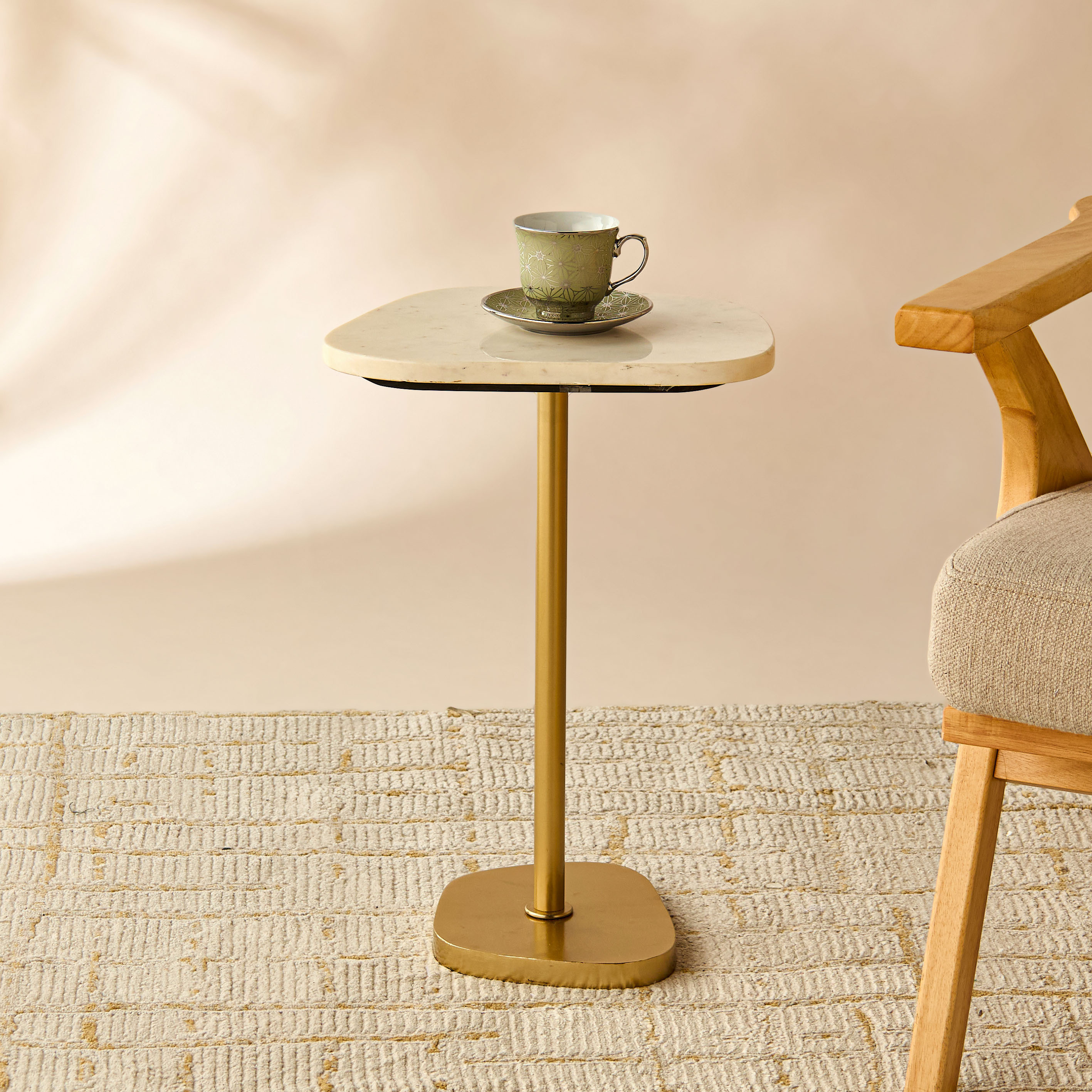 Marble Top Side Table - 35x52x28 cms-furniture-livingroom-sideandendtables-image-2