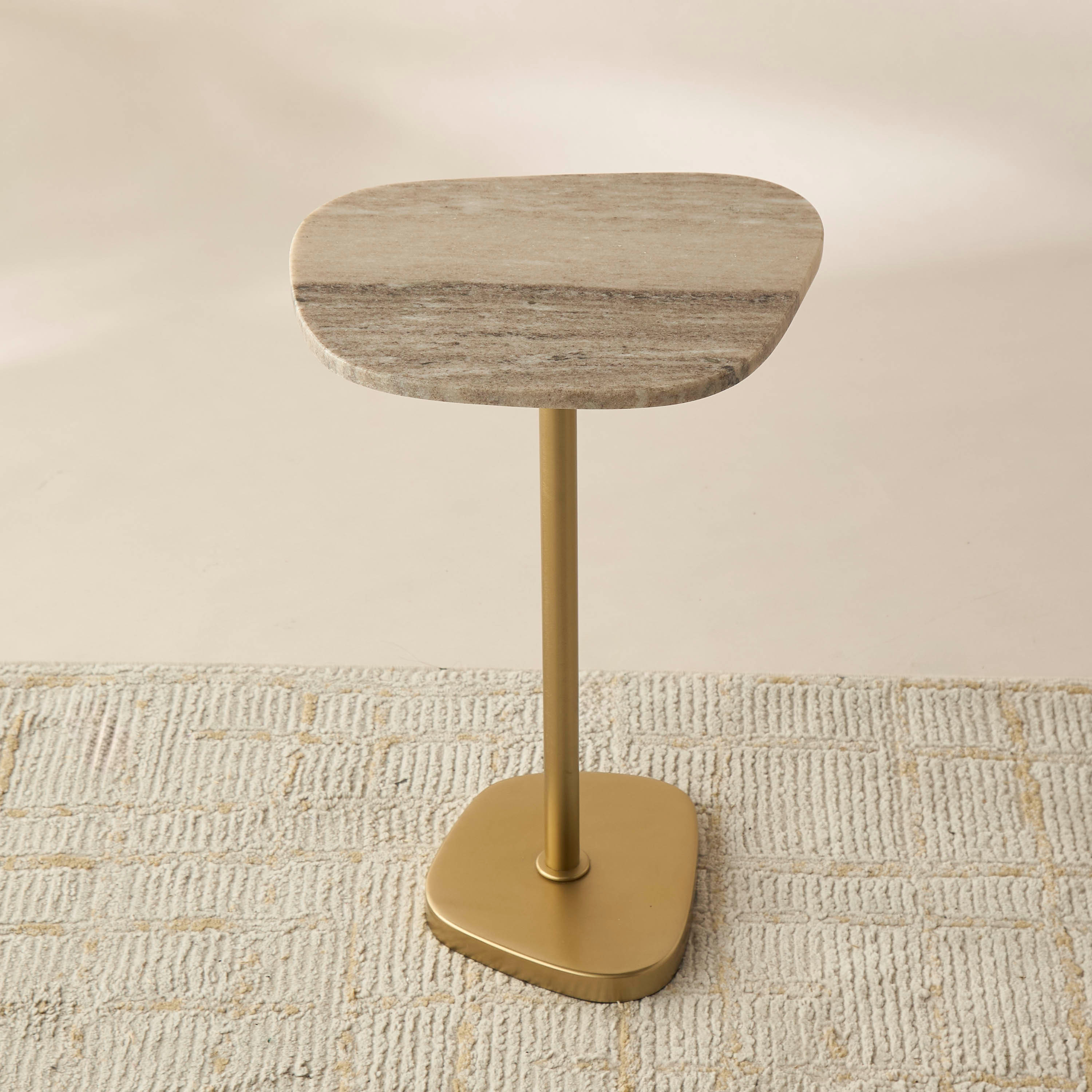 طاولة جانبية بسطح رخام وقاعدة عمودية - 35x28x52 سم-furniture-livingroom-sideandendtables-image-4