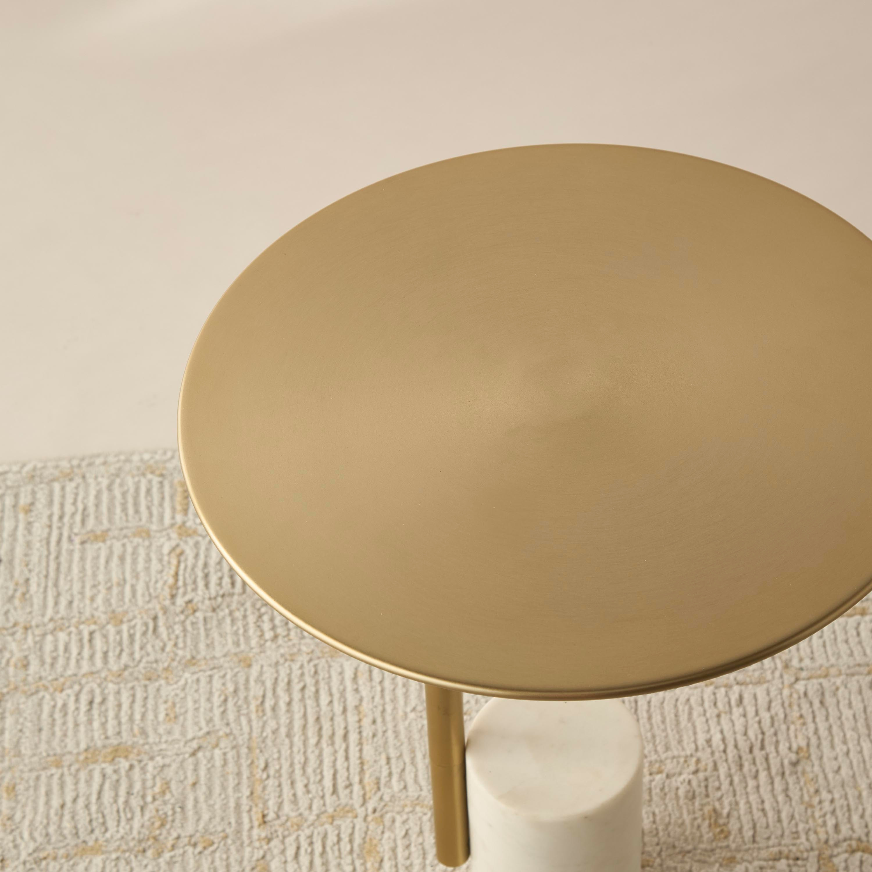 طاولة جانبية بسطح رخام وقاعدة عمودية - 46x46x41 سم-furniture-livingroom-sideandendtables-image-3