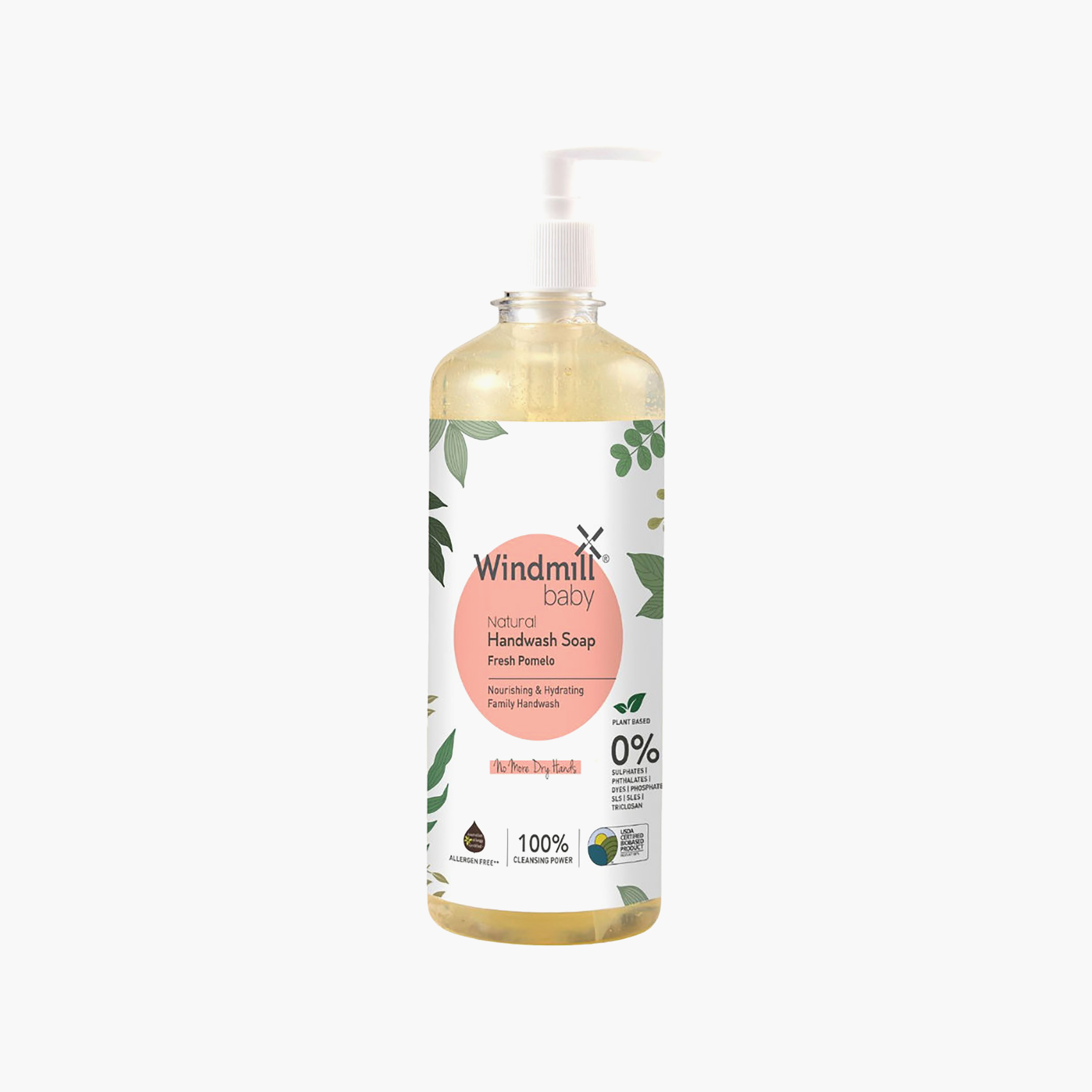 Windmill Natural Handwash - 450 ml - Fresh Pomelo-baby-bathandcare-hairbodyskincare-bodywashandsoaps-image-1