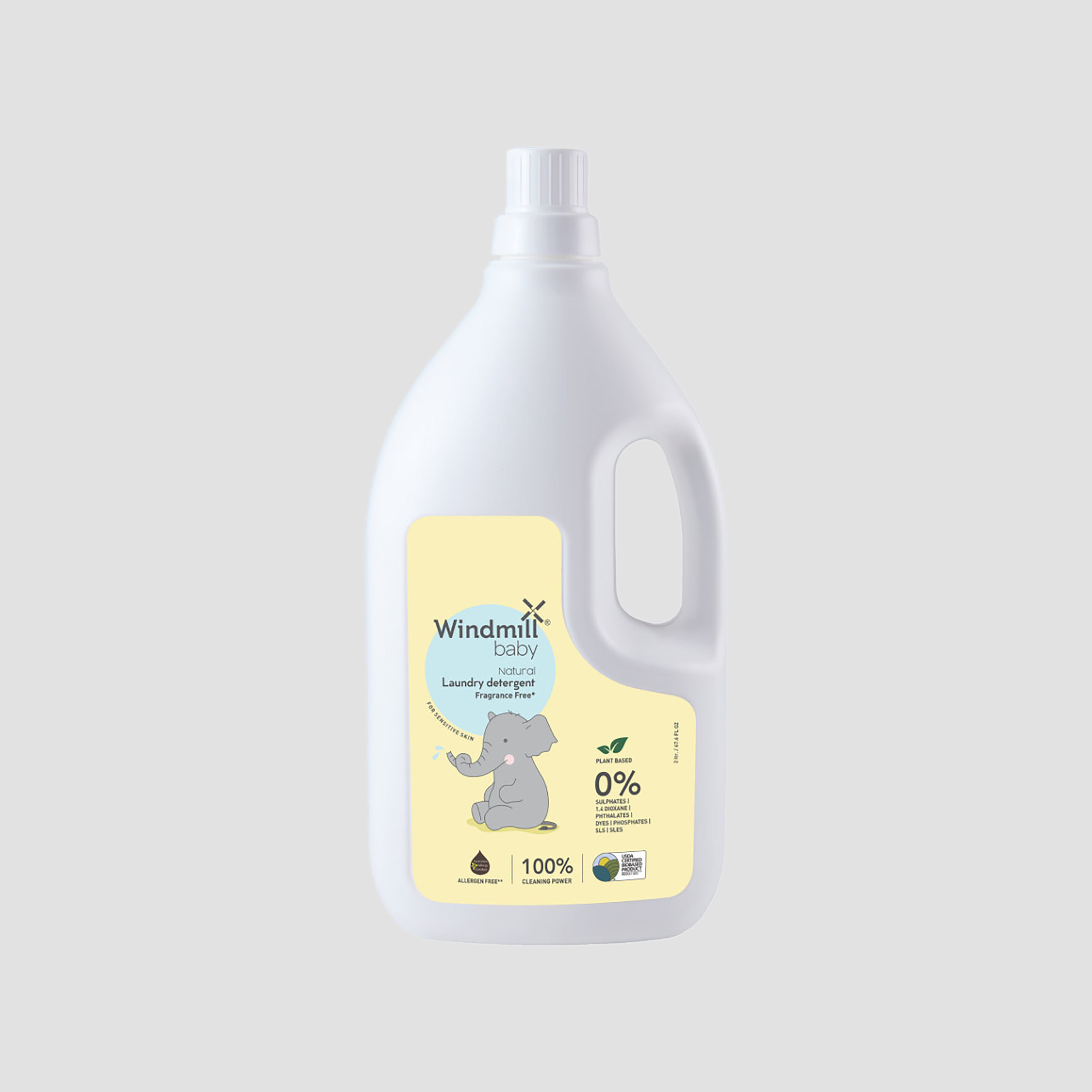 منظف ملابس طبيعي من ويندميل - 2 لتر - بدون رائحة-baby-feeding-cleaningliquids-image-1
