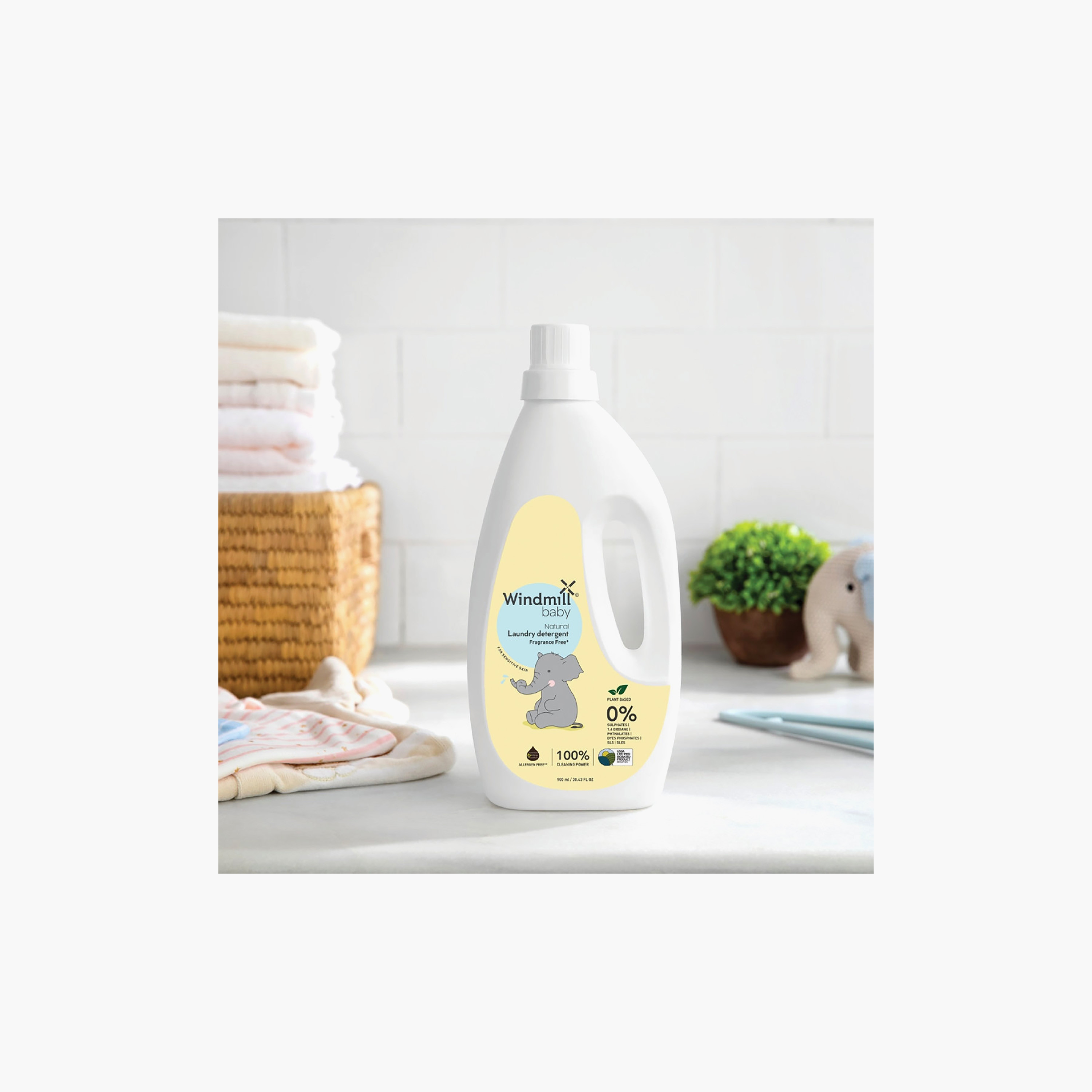 منظف ملابس طبيعي من ويندميل - 900 مل - بدون رائحة-baby-feeding-cleaningliquids-image-6