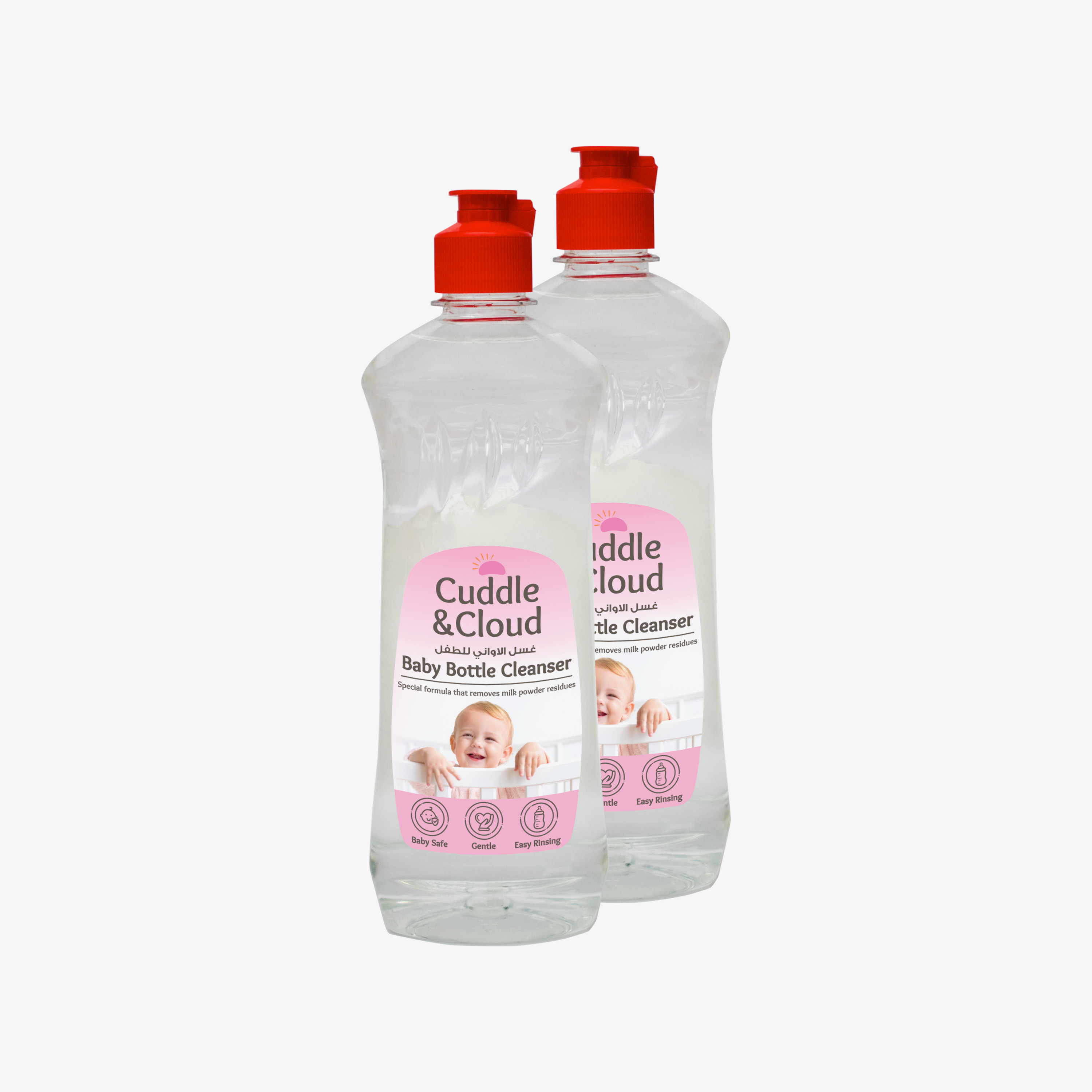 Cuddle & Cloud 2-Piece Baby Bottle Cleanser - 500 ml-baby-feeding-accessories-image-1